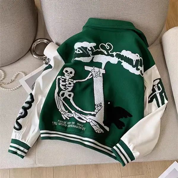 Japanese Brand Street Hip Hop Embroidered Loose Casual L Jacket Size US M / EU 48-50 / 2 - 1 Thumbnail