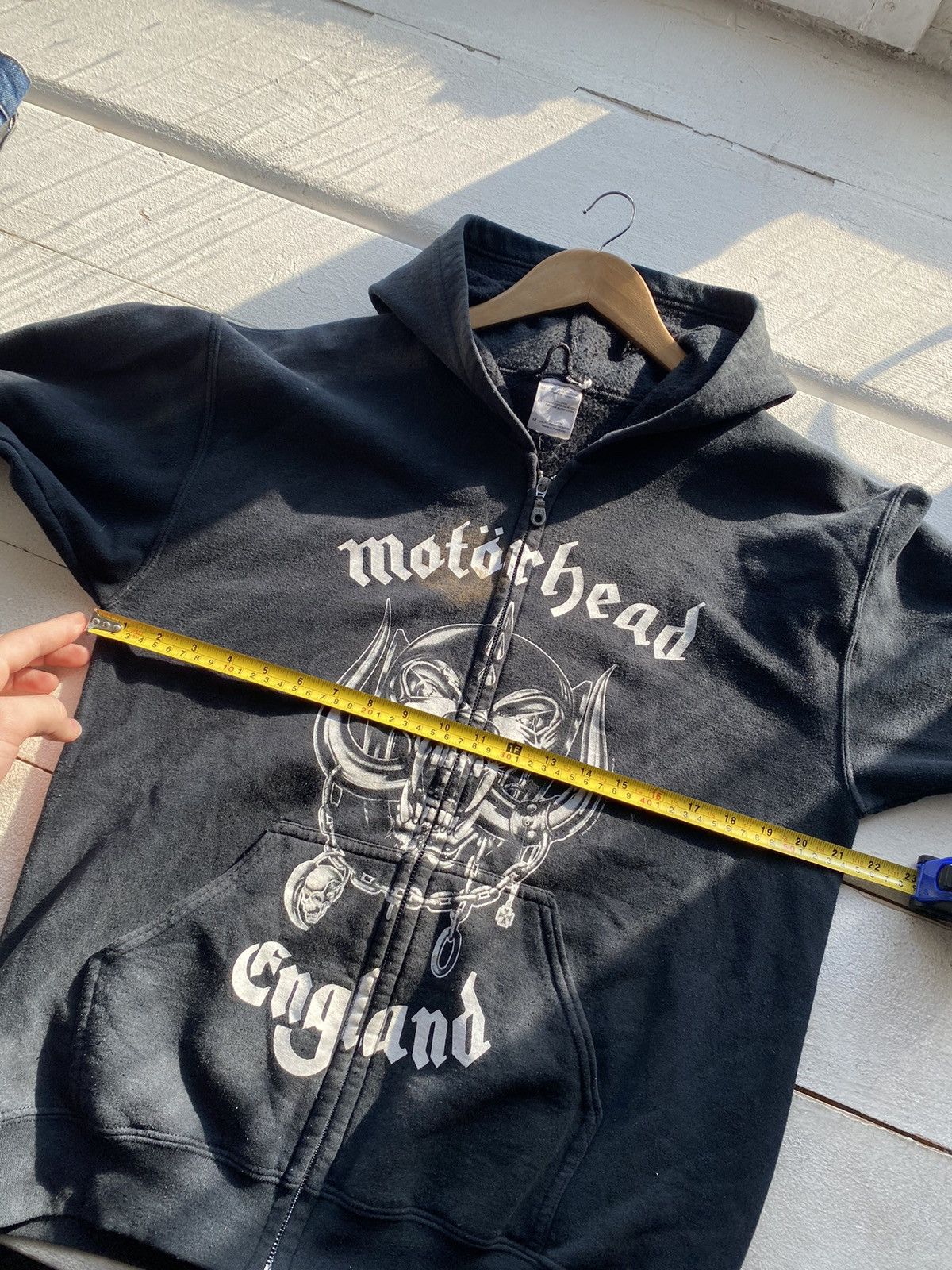 Gildan 00s Motorhead band opium punk distressed sun faded hoodie Size US M / EU 48-50 / 2 - 10 Thumbnail