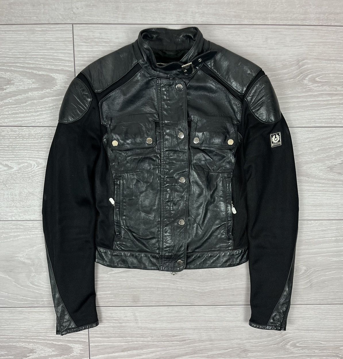 Belstaff Belstaff Vintage Black Leather Biker Moto Jacket Size M / US 6-8 / IT 42-44 - 1 Thumbnail