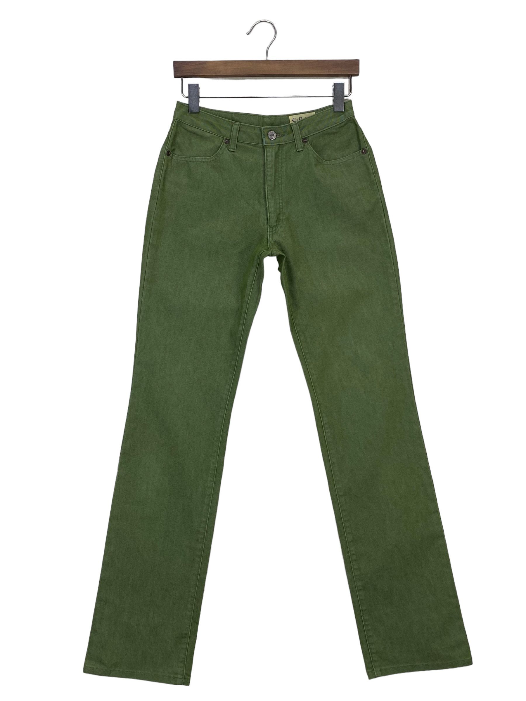Japanese Brand Et Boîte Olive Green Straight-Leg Jeans Size 28" / US 6 / IT 42 - 2 Thumbnail