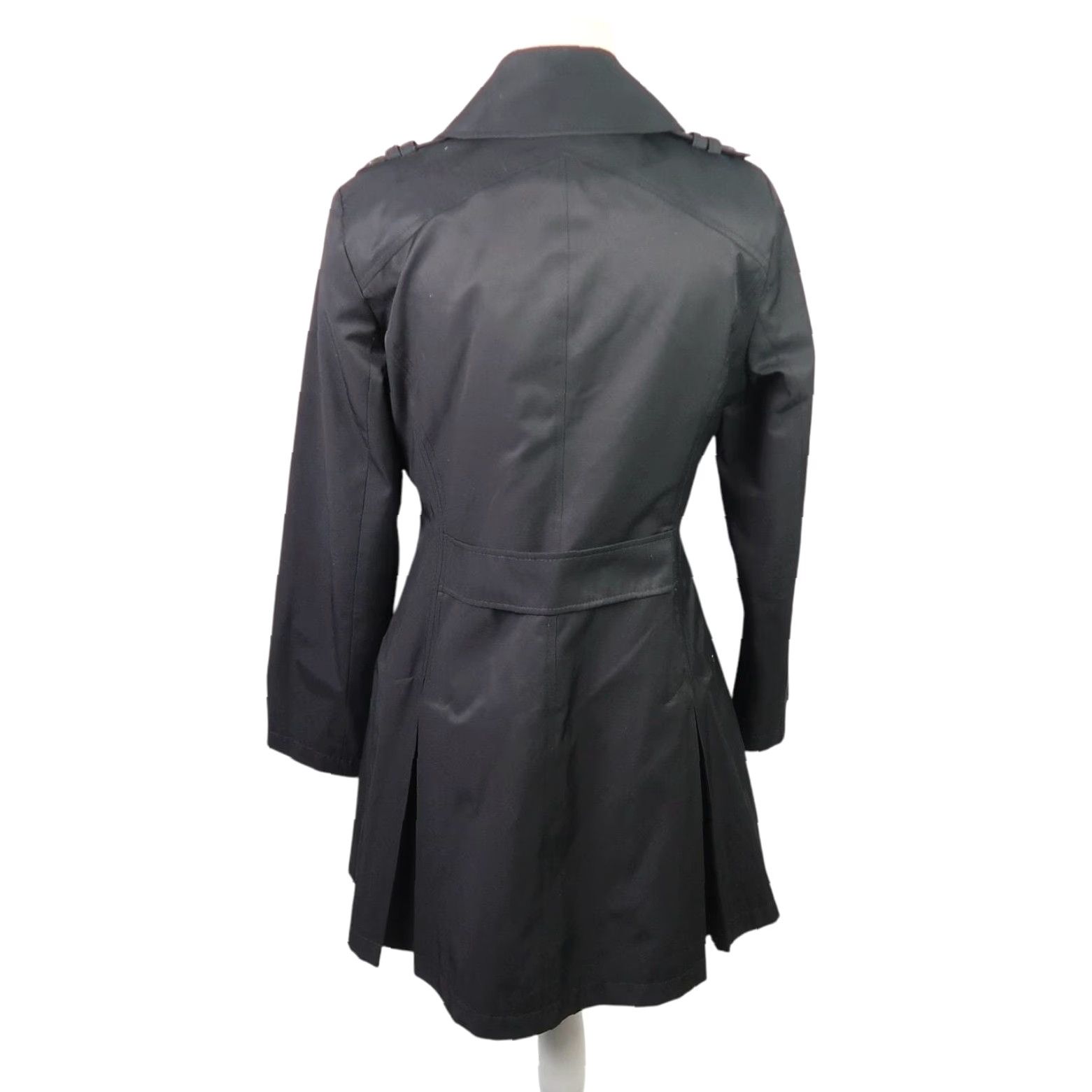 Vintage Via Spiga Peacoat Jacket Black Double-Breasted Button Small Womens Jacket Size S / US 4 / IT 40 - 4 Thumbnail