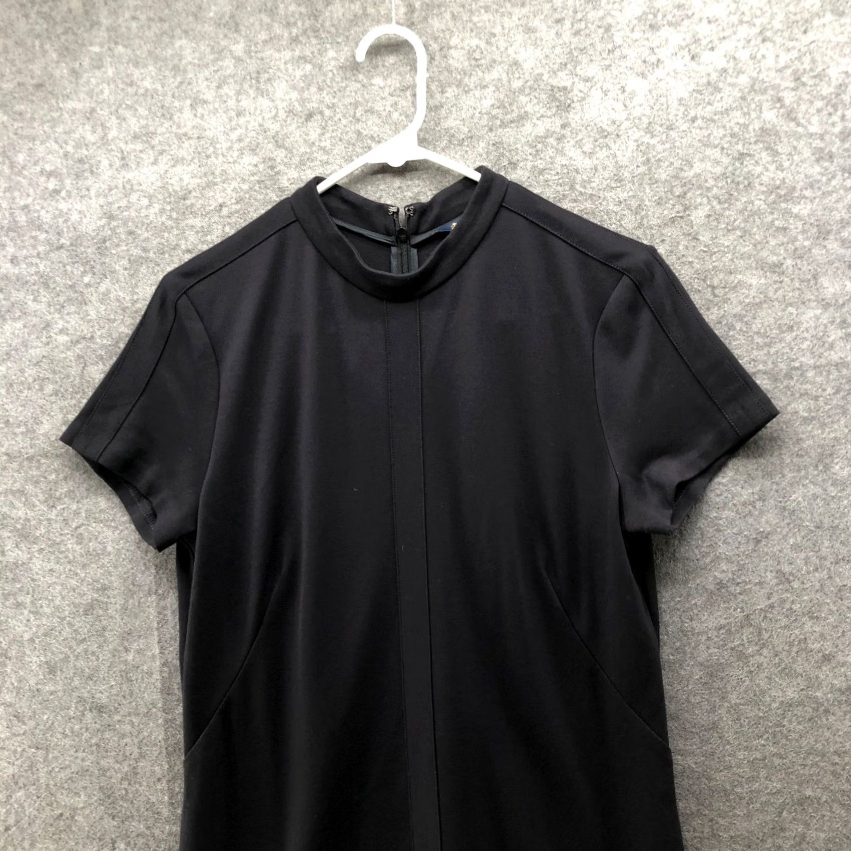 Brooks Brothers Brooks Brothers Sheath Mock Neck Dress Womens 10 Black Short Sleeve Ponte Size 32" / US 10 / IT 46 - 3 Thumbnail