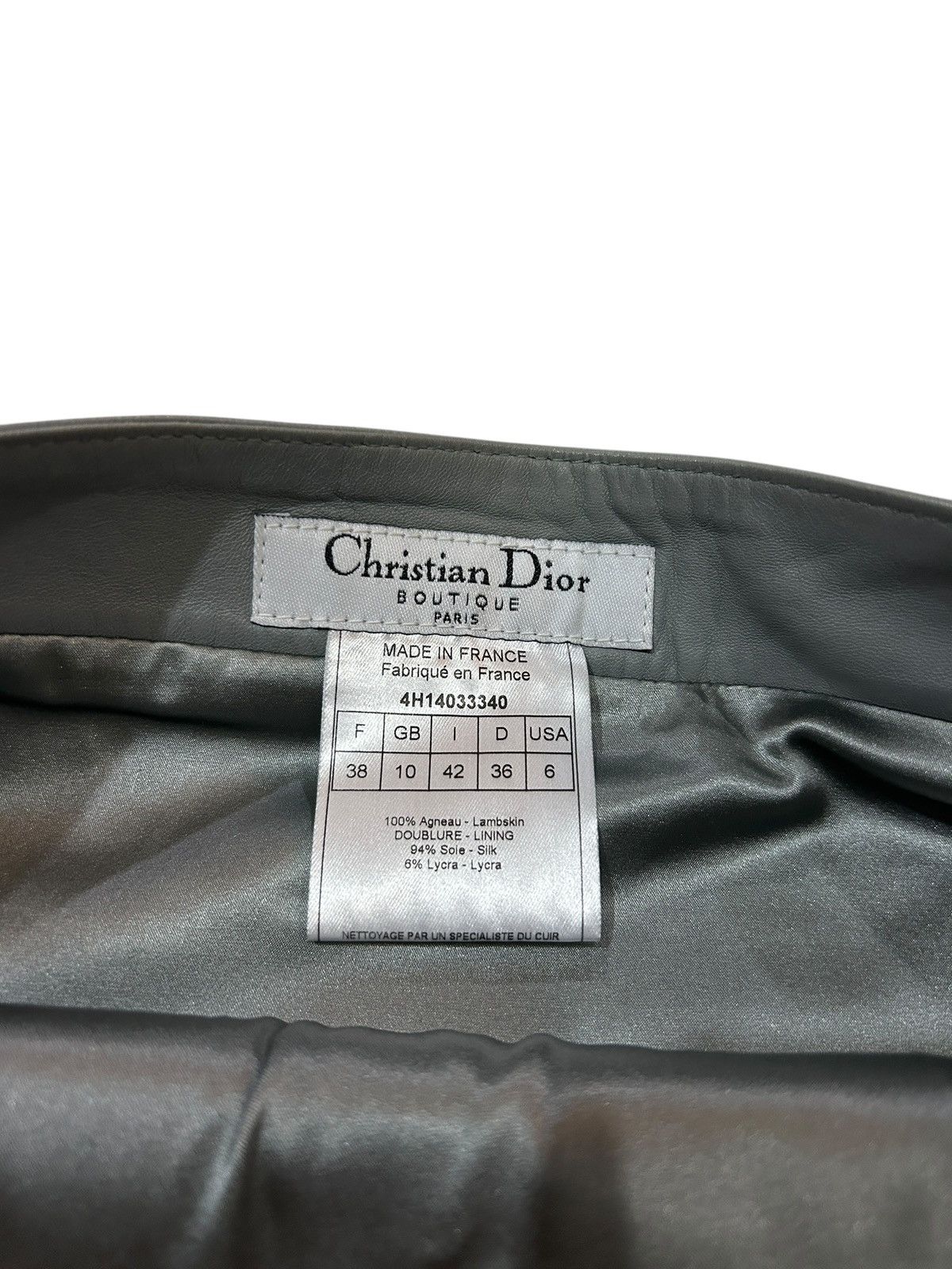 Dior F/W 04 Hardcore Zip Leather Skirt Size 27" / US 4 / IT 40 - 4 Thumbnail