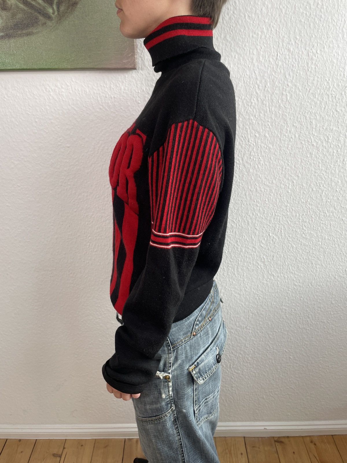 Jean Paul Gaultier Jean Paul Gaultier Football 1990's Junior turtleneck sweater Size US S / EU 44-46 / 1 - 4 Thumbnail