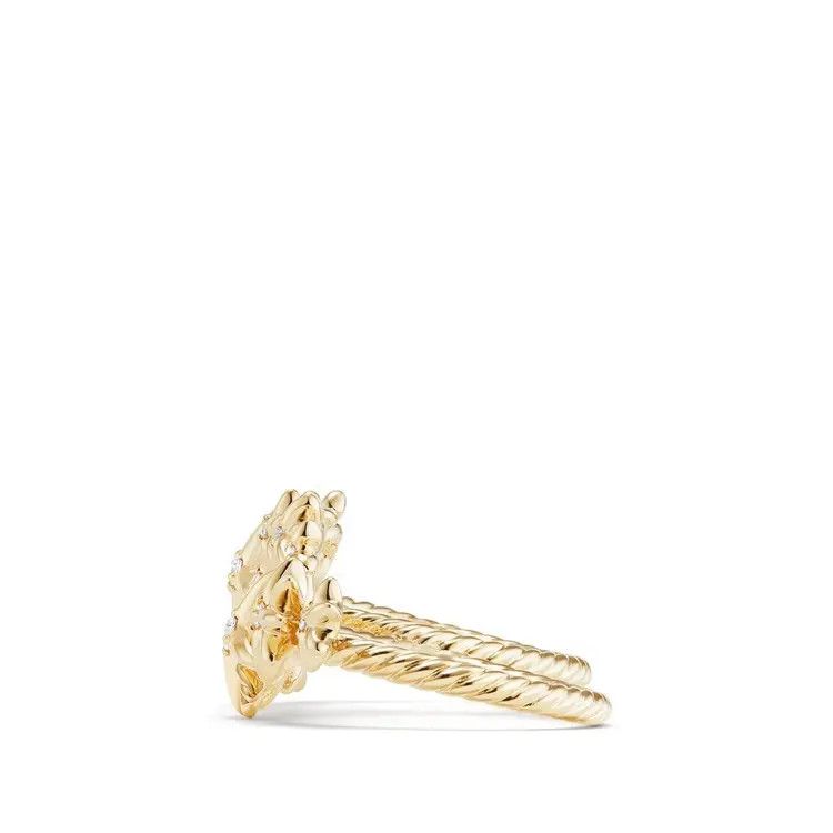David Yurman o1s1wg111025 R13870D /Size 8 /Two Finger Ring in Golden Size ONE SIZE - 2 Thumbnail