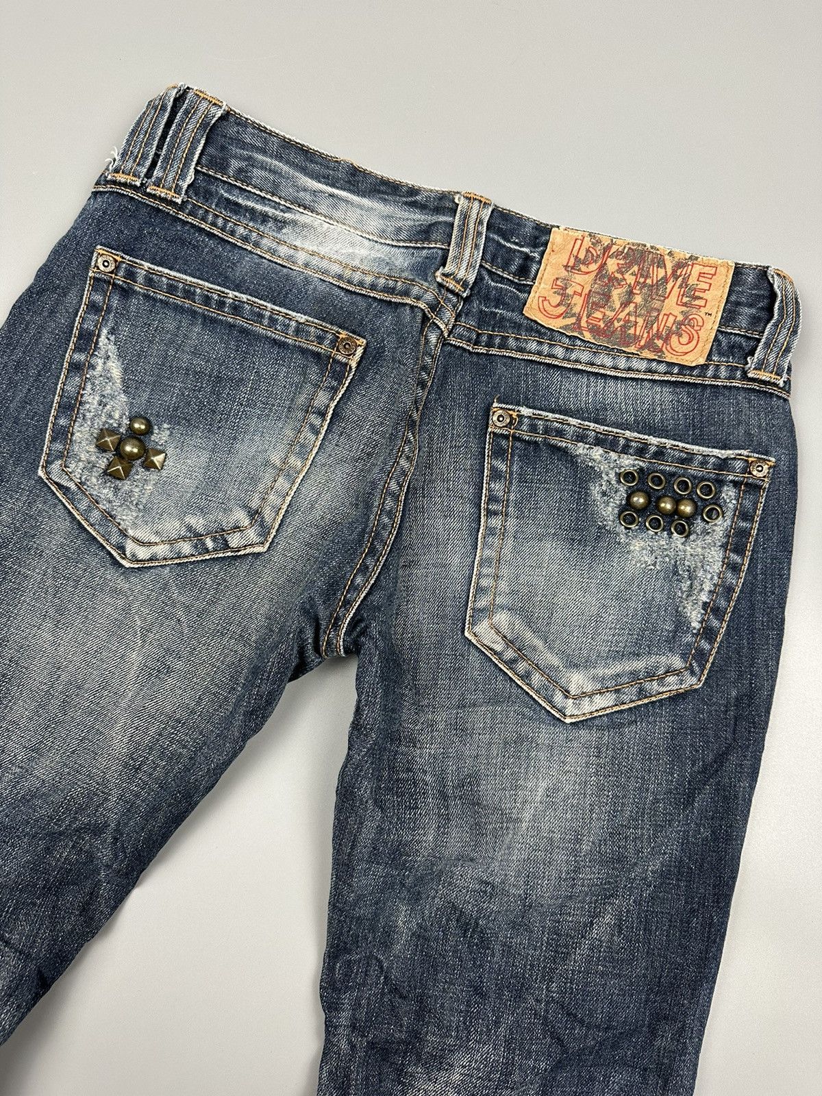 If Six Was Nine × Le Grande Bleu (L.G.B.) 🔥Flared🔥Drive Jeans Lightning Design Denim Size US 29 - 8 Thumbnail