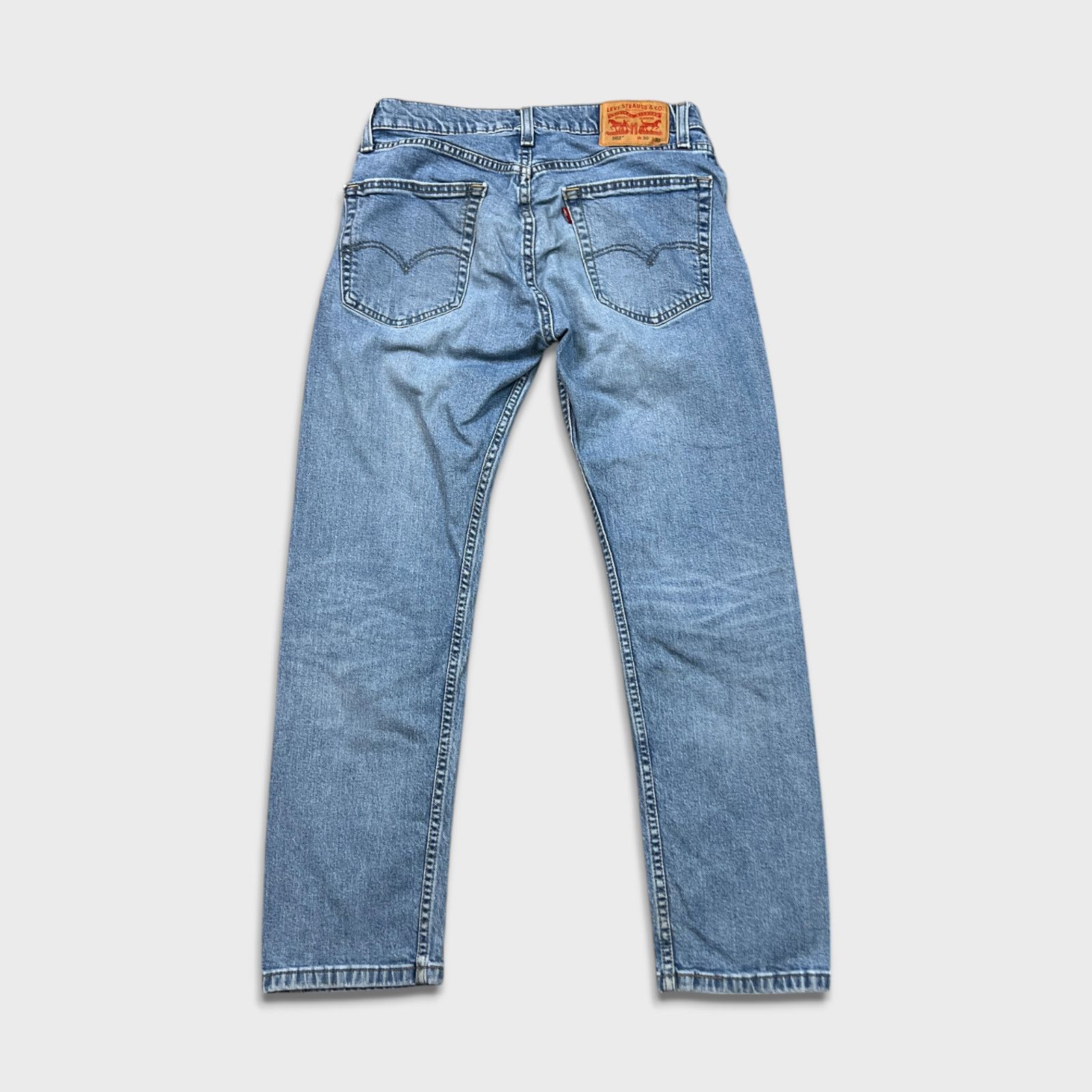 Levi's × Vintage Levi's 502 Jeans 30x30 Regular Taper Fit Faded Denim Pants Size US 30 / EU 46 - 6 Thumbnail