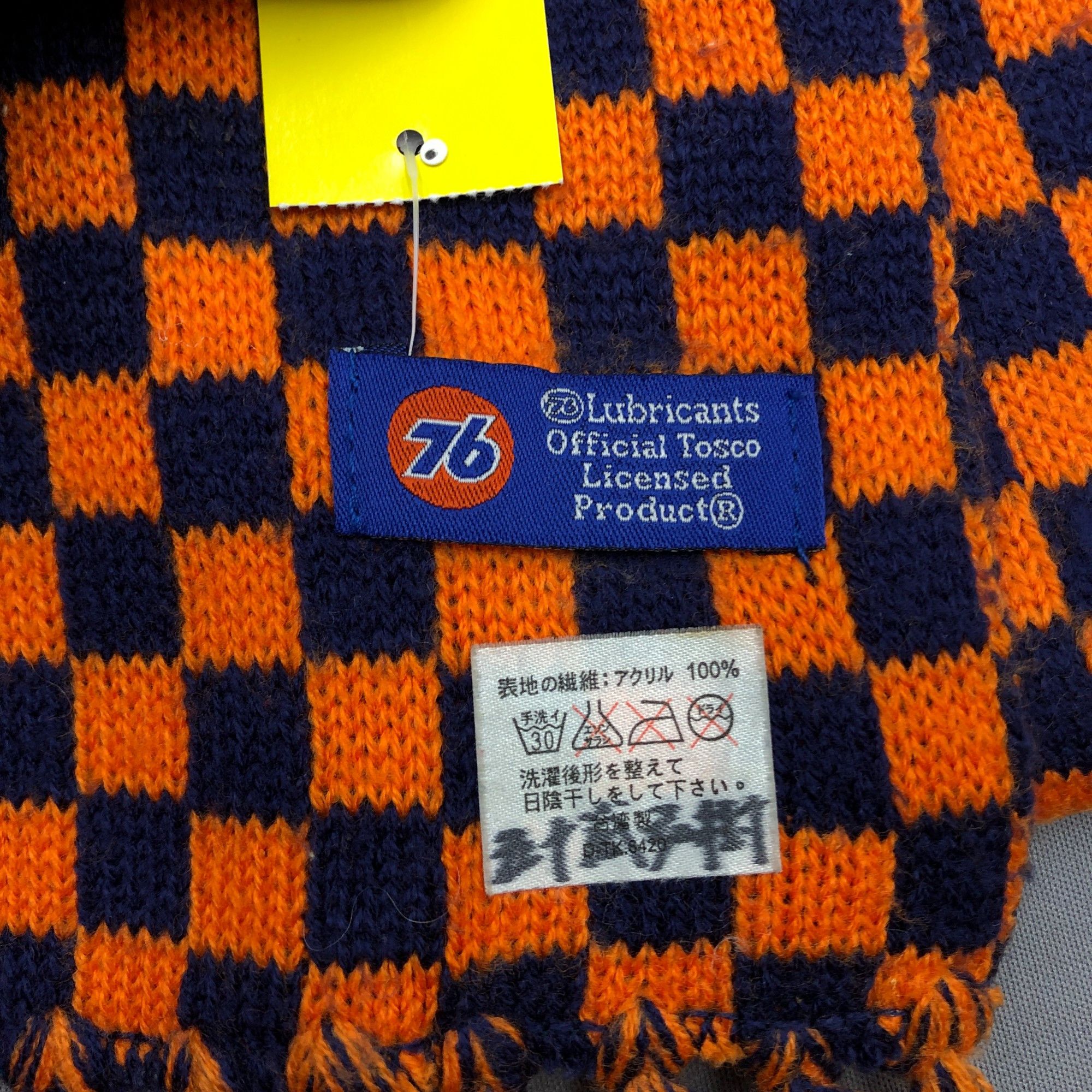 Vintage Vintage 76 Lubricant Scarf Muffler Knit Check Racing Scarves Size ONE SIZE - 5 Thumbnail