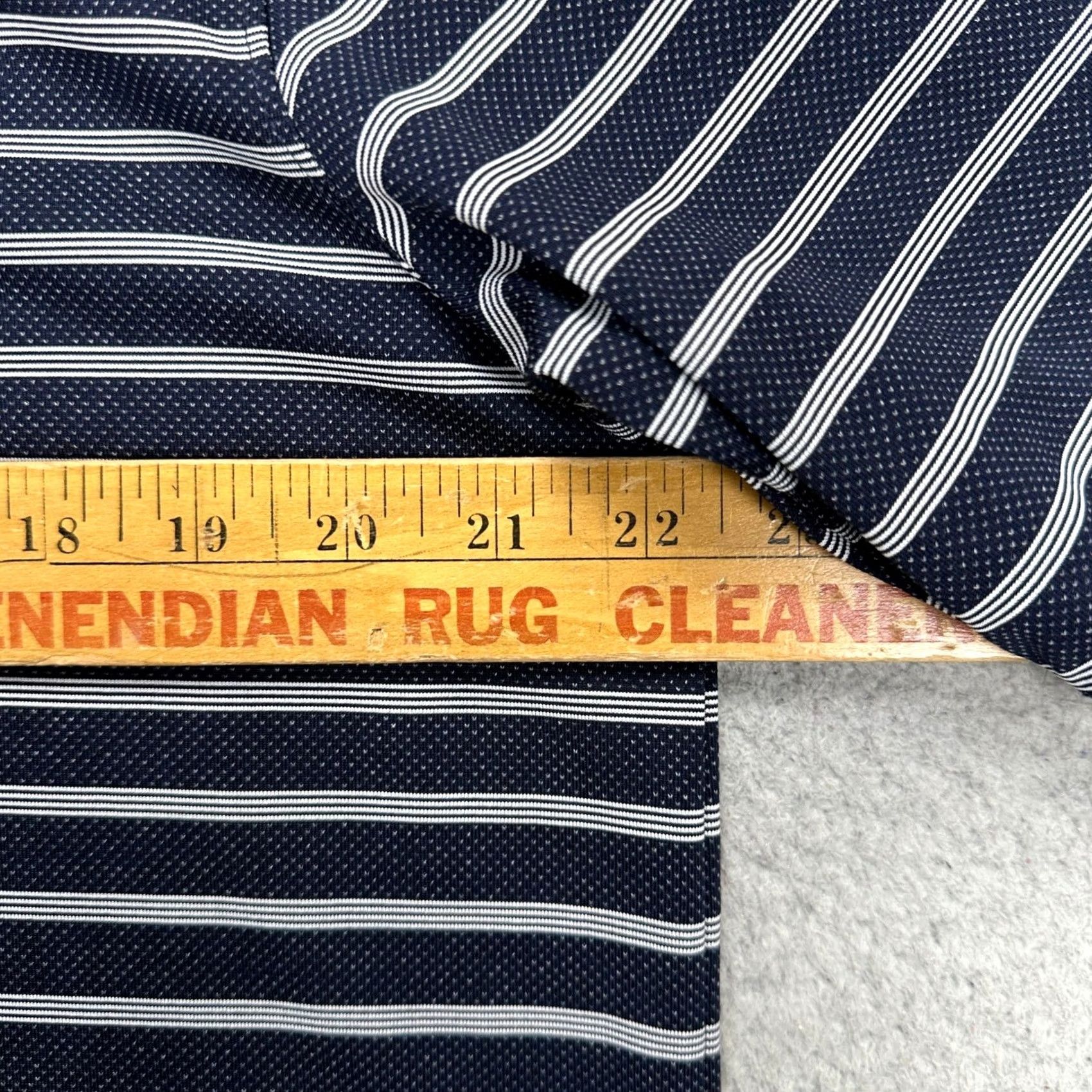 Vintage Knights Apparel Polo Shirt Men Large Navy White Stripe Rugby Short Sleeve Collared Breathable Pockets Size US L / EU 52-54 / 3 - 6 Thumbnail