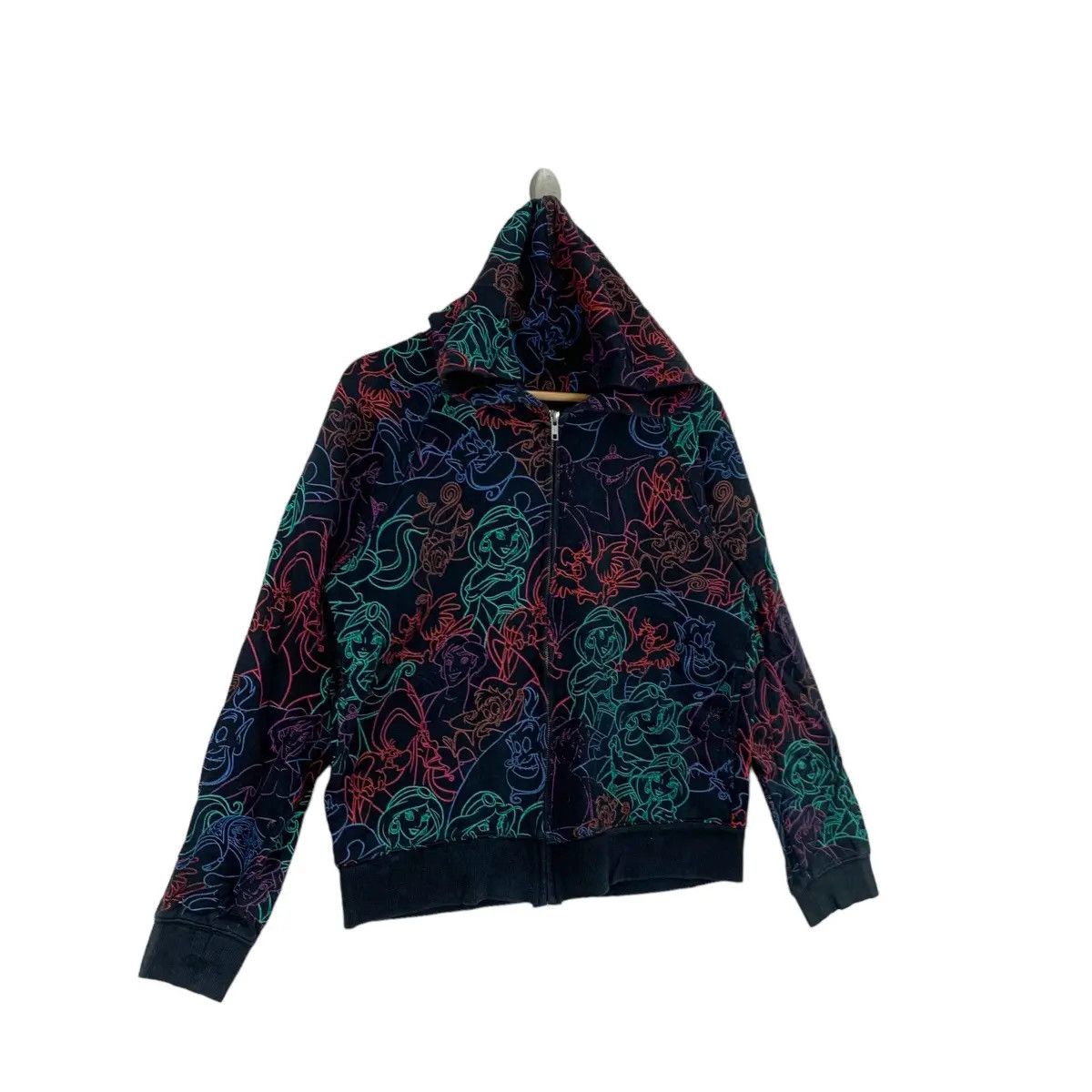 Disney DISNEY ALADDIN GENIE Jasmine Cartoon All Over Print Hoodie Size S / US 4 / IT 40 - 4 Thumbnail