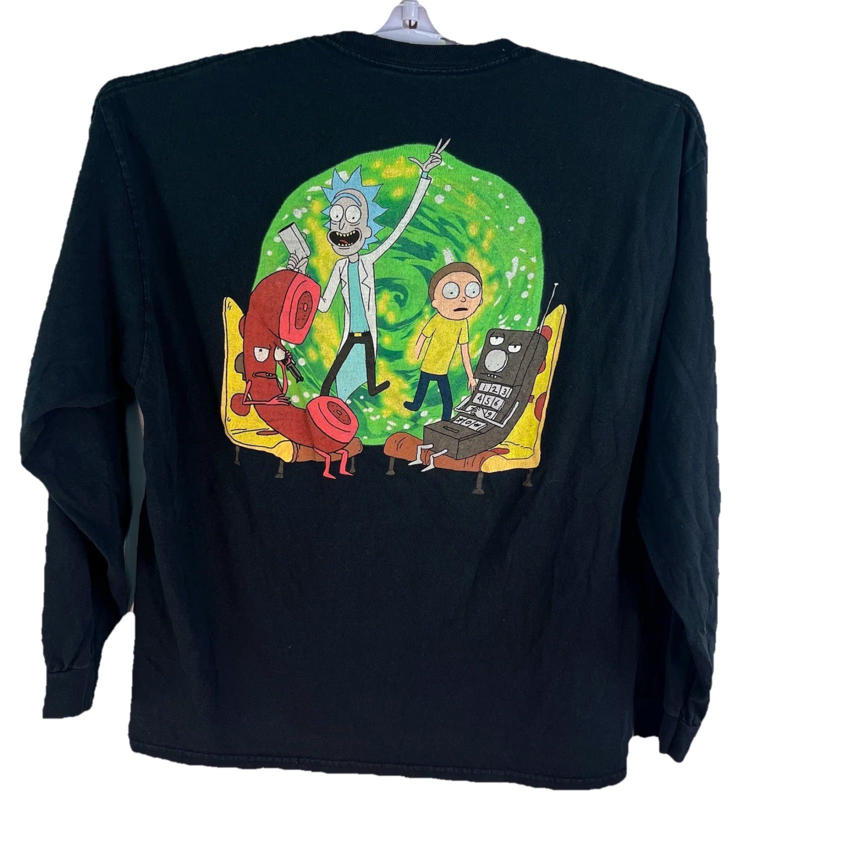 Swims Rick And Morty Graphic Adult Swim Shirt XL Black Long Sleeve Size US XL / EU 56 / 4 - 2 Thumbnail