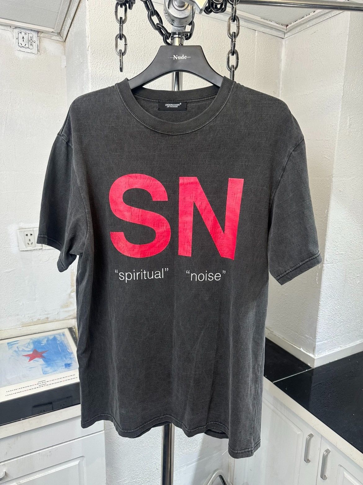 image of Undercover 18Ss Sn Vintage Wash Tee in Dark Vintage, Men's (Size Large)