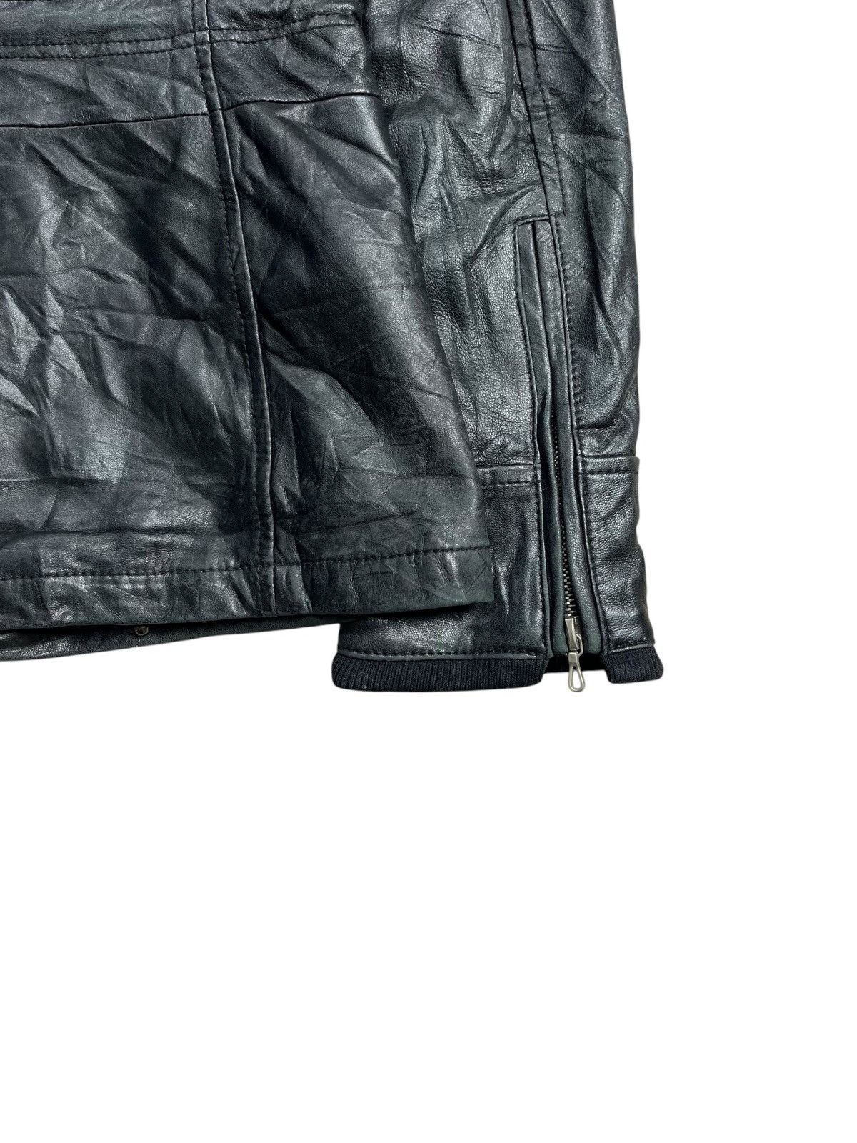5351 POUR LES HOMMES 5351 Pourless Hommes - Riri Zips Leather Jacket Size US M / EU 48-50 / 2 - 10 Thumbnail