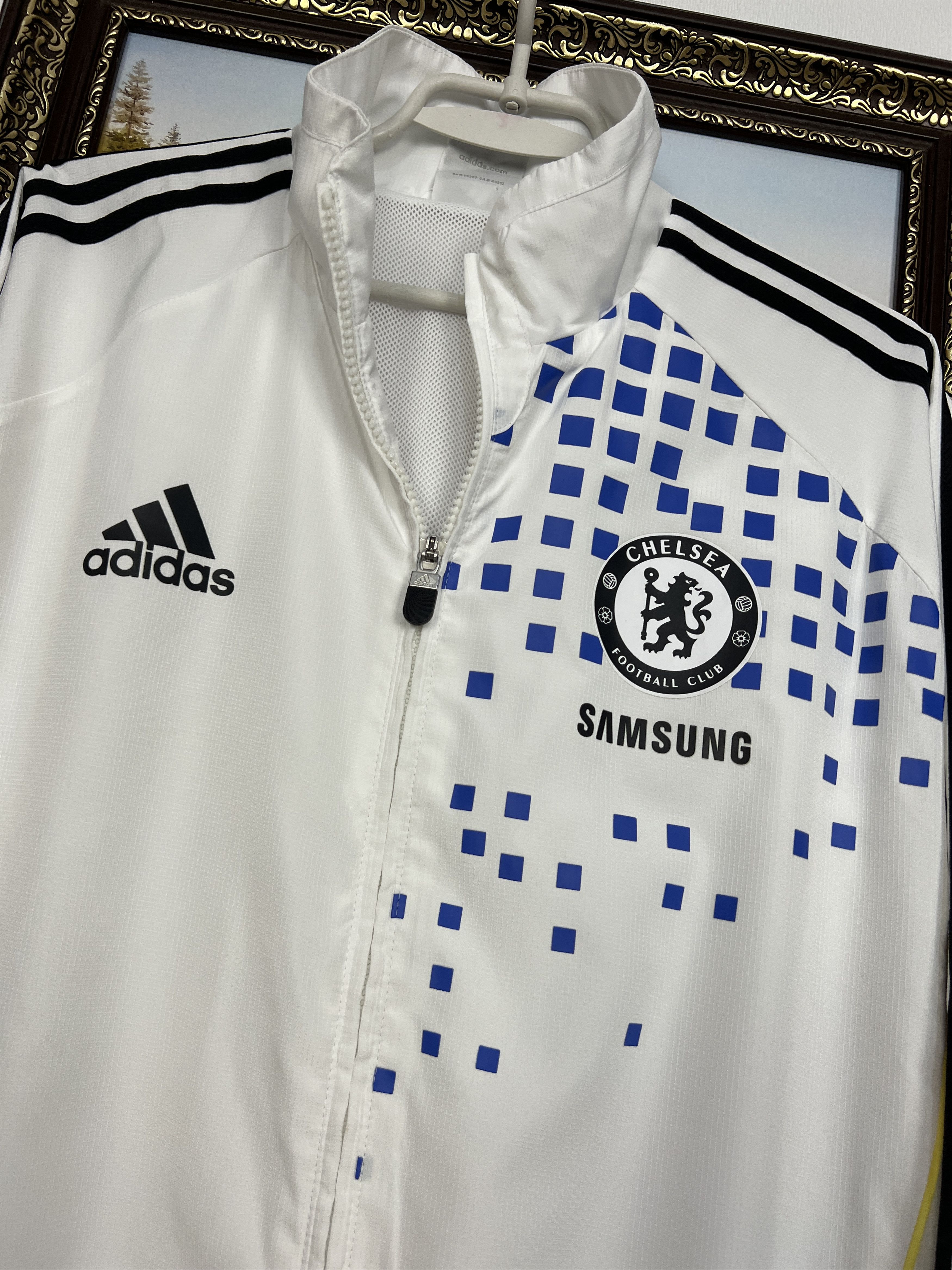 Adidas Vintage Adidas Chelsea Football Jacket Soccer Track Top Zip Size US L / EU 52-54 / 3 - 3 Thumbnail