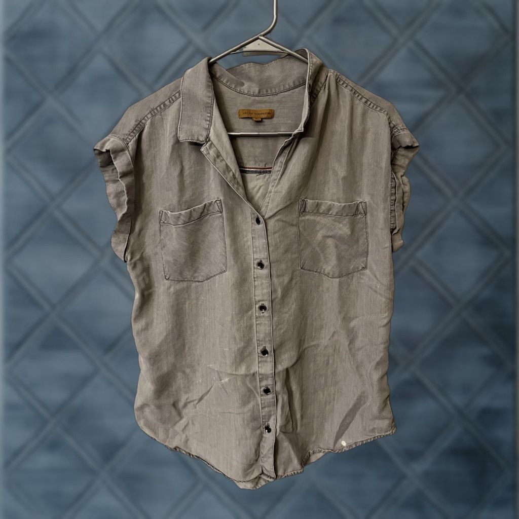 Vintage JACHS Girlfriend Button Down Shirt Womens Blouse M Gray Striped (Down) - Medium Size M / US 6-8 / IT 42-44 - 1 Thumbnail
