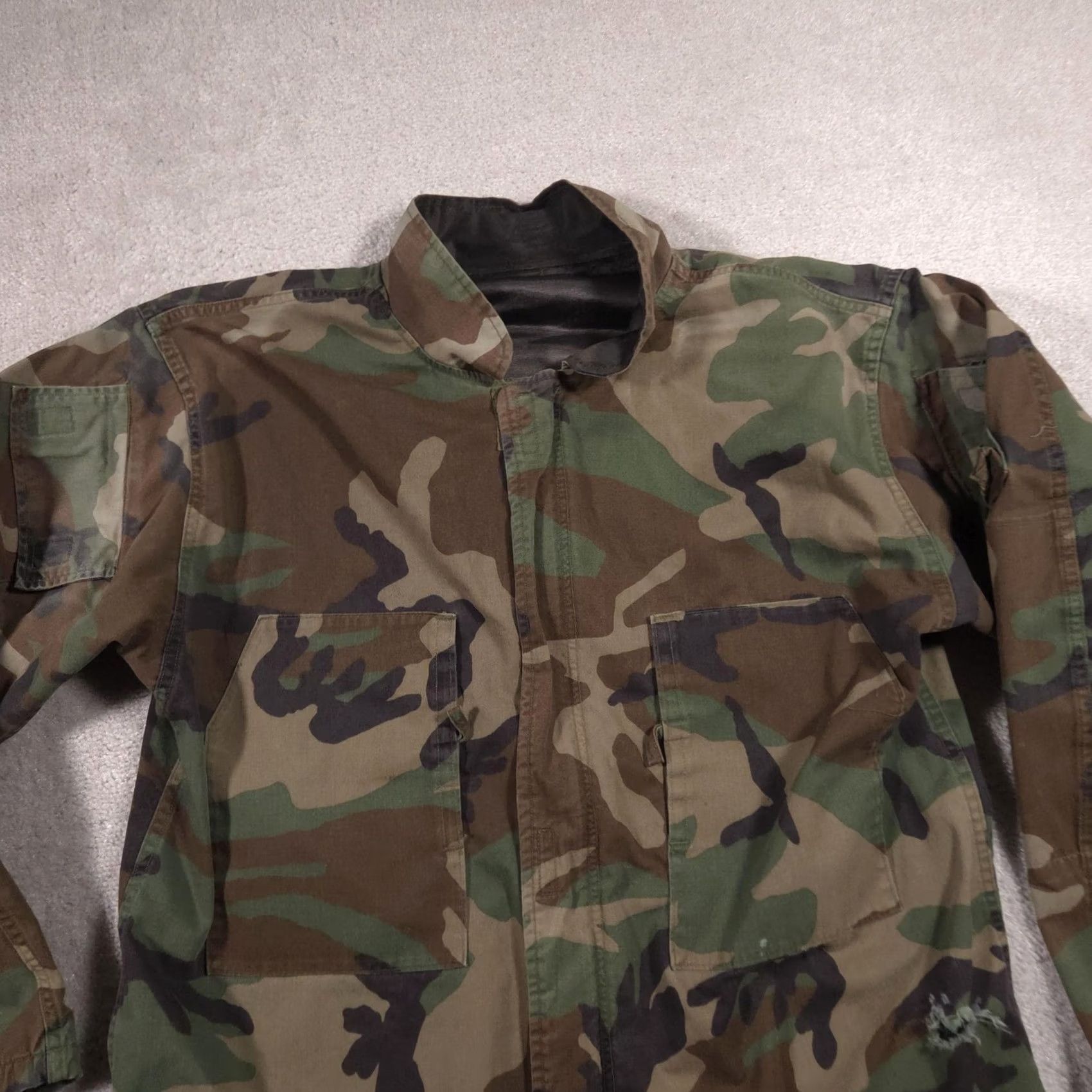 Vintage VINTAGE Isratex Jacket Mens M Woodland Camo Military Cotton-Blend Full Zip Pockets 80s Mens Size US M / EU 48-50 / 2 - 2 Thumbnail