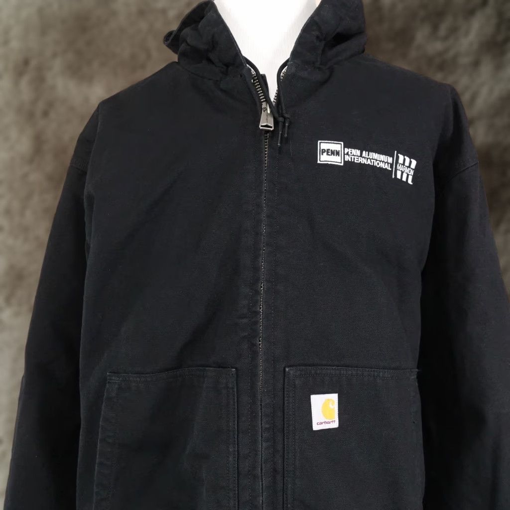 Carhartt Carhartt Jacket Mens 3XL Black J130 Loose Fit Hooded Quilted Lined Workwear Size US XXL / EU 58 / 5 - 1 Thumbnail