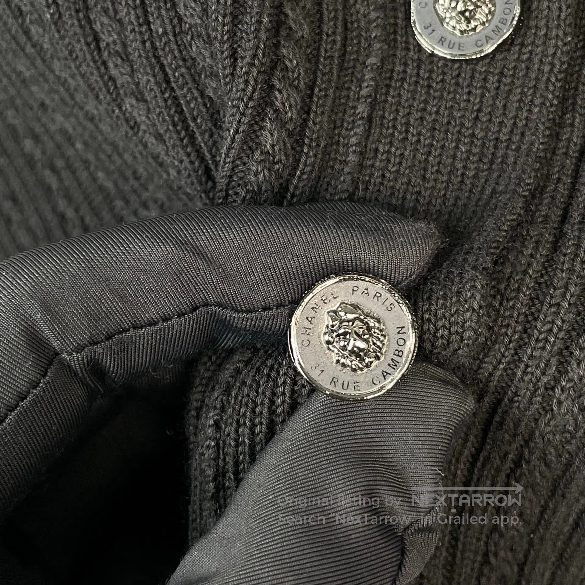 Chanel Chanel Silver small logo black knit short-sleeve| Size US S / EU 44-46 / 1 - 3 Thumbnail