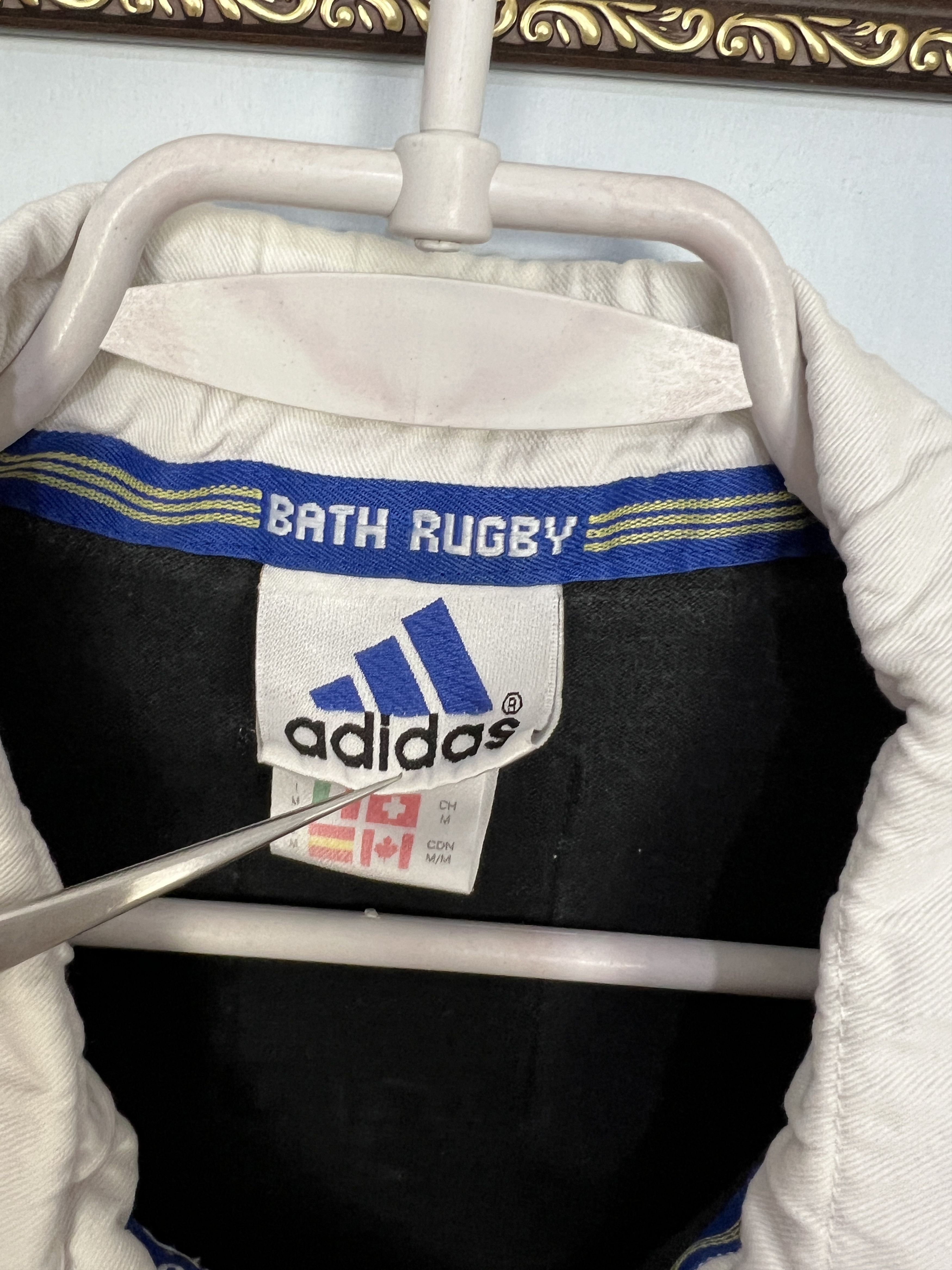 Adidas Vintage 90's Adidas Bath Rugby Union Long Sleeve Jersey Size US M / EU 48-50 / 2 - 8 Thumbnail