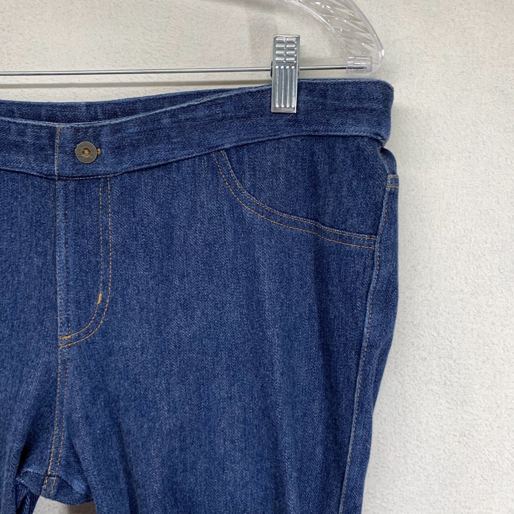 Vintage Focus Lifestyle Jeans Womens Large Blue Dark Wash Straight Leg Mid Rise Stretch Size 36" / US 14 / IT 50 - 6 Thumbnail