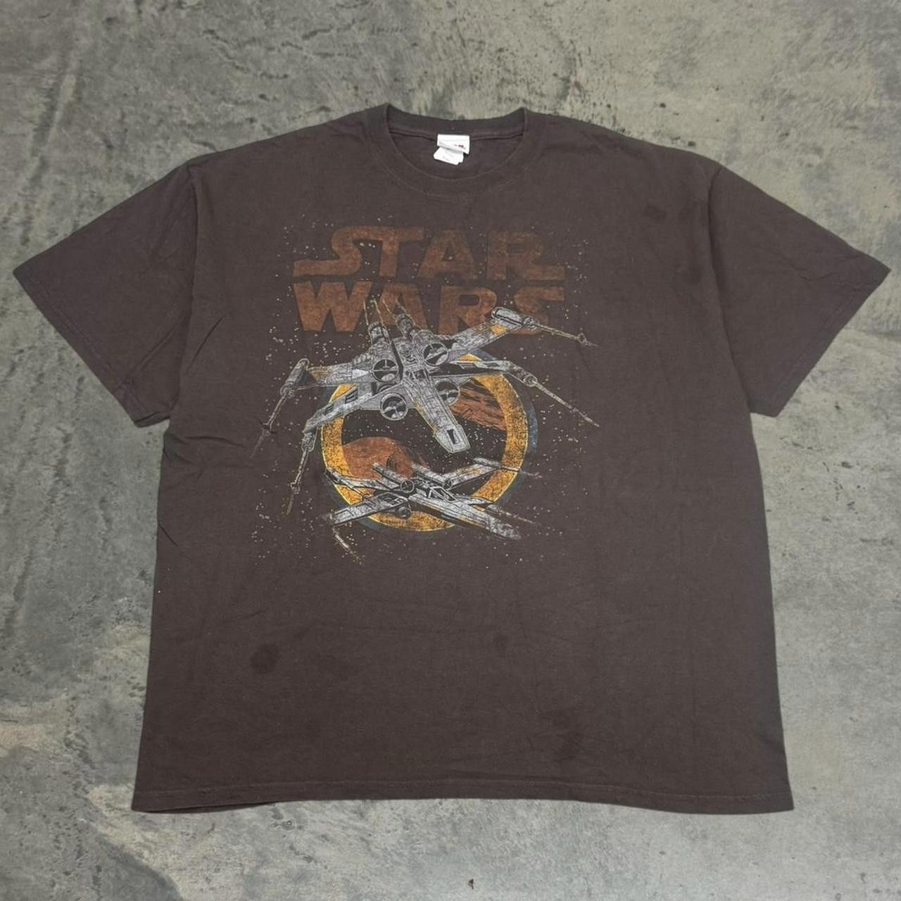 Star Wars × Vintage Vintage Y2K Star Wars X-Wing Fighter T-Shirt Size US XL / EU 56 / 4 - 1 Thumbnail
