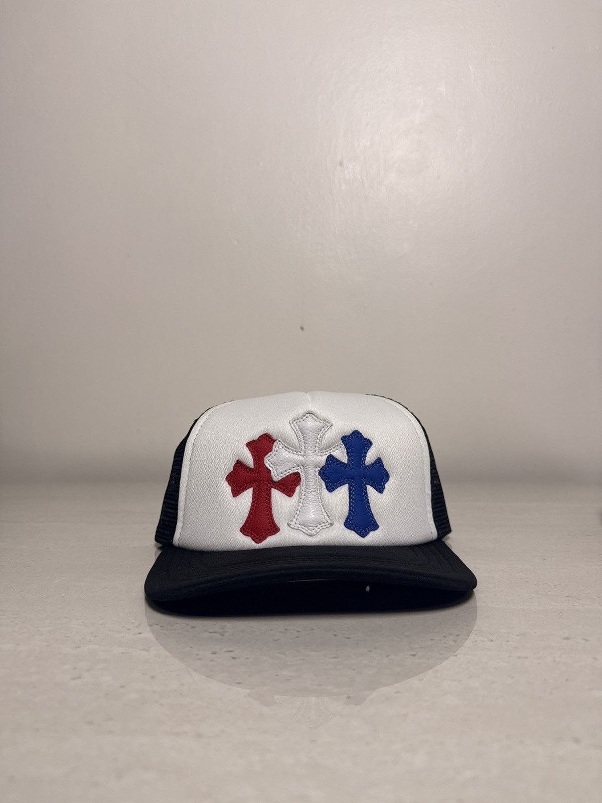 Chrome Hearts chrome hearts triple cross leather patch trucker hat Size ONE SIZE - 1 Thumbnail