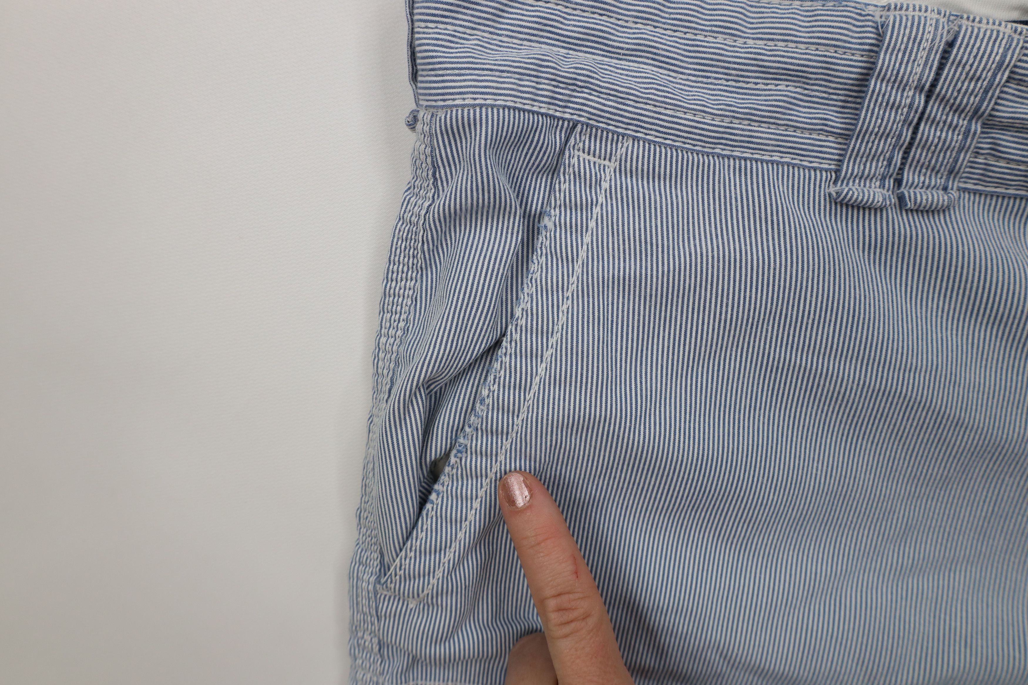 Ralph Lauren × Vintage Vintage Ralph Lauren Striped Heavyweight Cargo Shorts Size US 42 / EU 58 - 7 Thumbnail