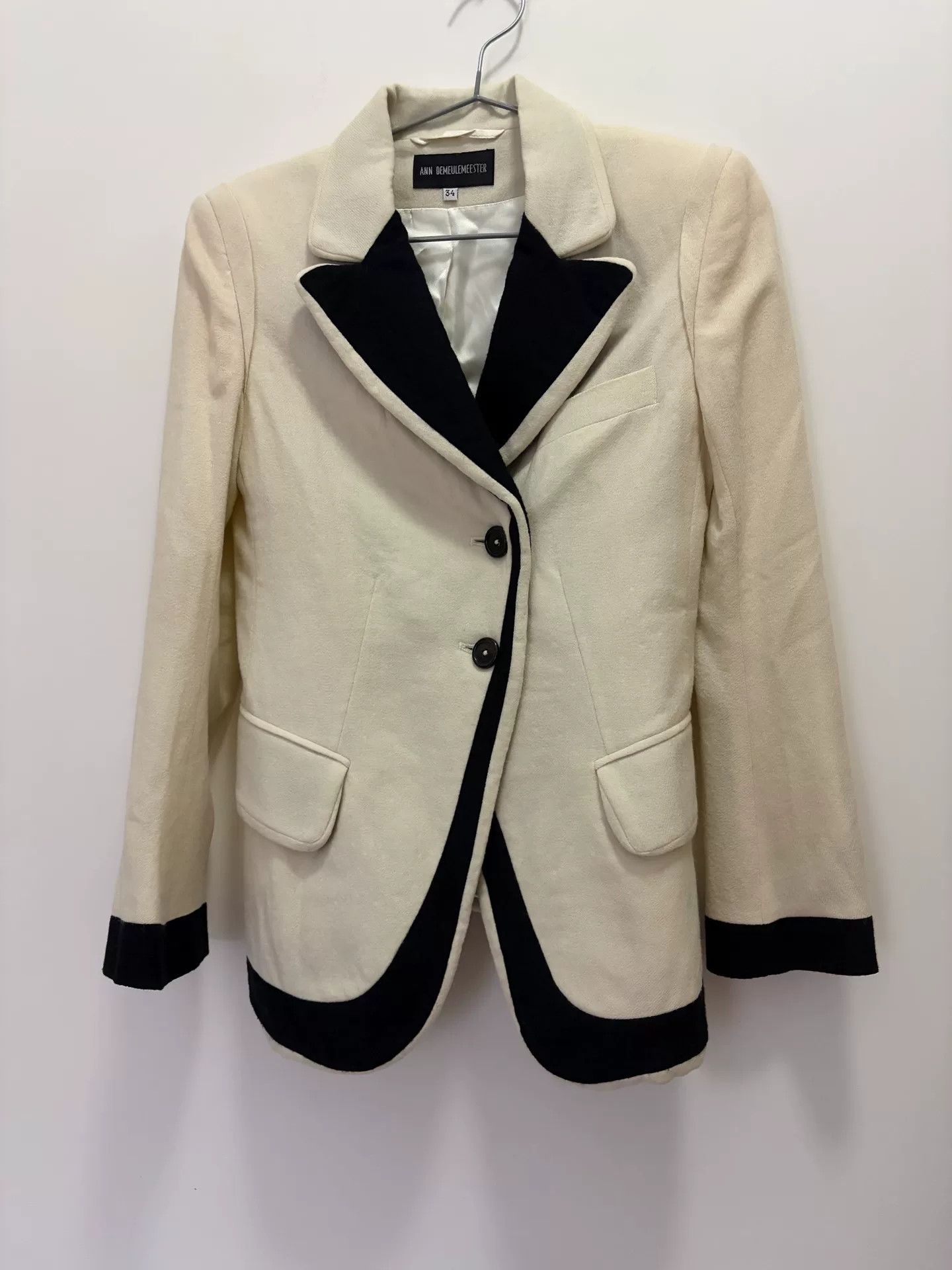 Ann Demeulemeester Ann Demeulemeester 07AW Wool Colorblock Blazer Size XXS / US 00 / IT 34 - 1 Thumbnail