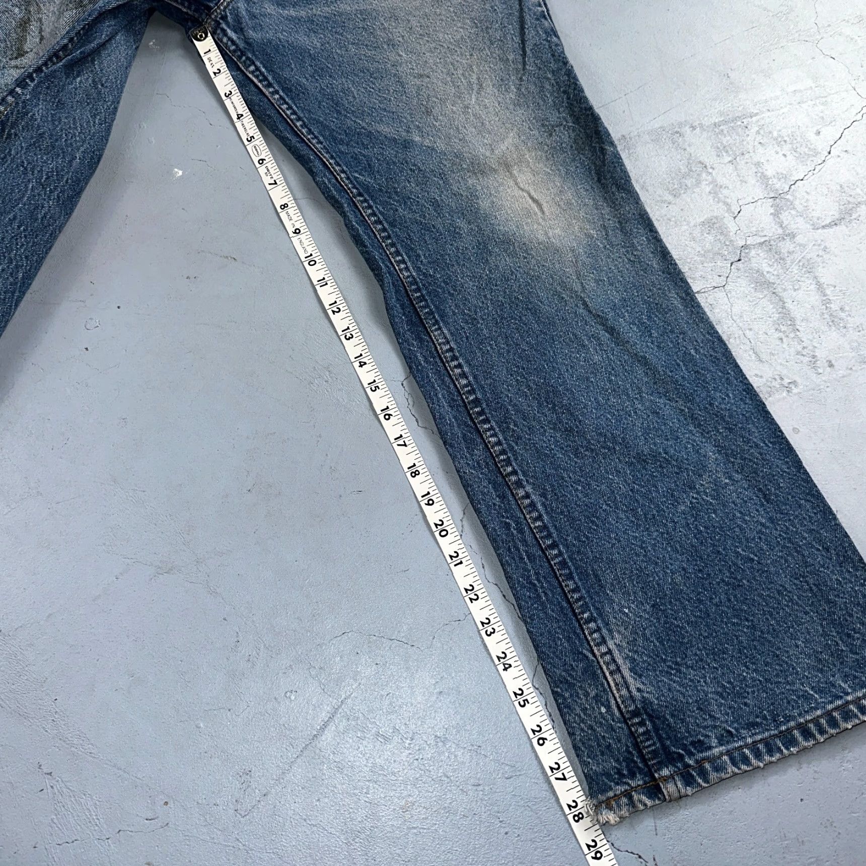Levi's Levi's Levi's 517 Jeans Vintage 80s USA Orange Tab Bootcut Flare Blue 34x28 Men Jeans Size US 34 / EU 50 - 6 Thumbnail