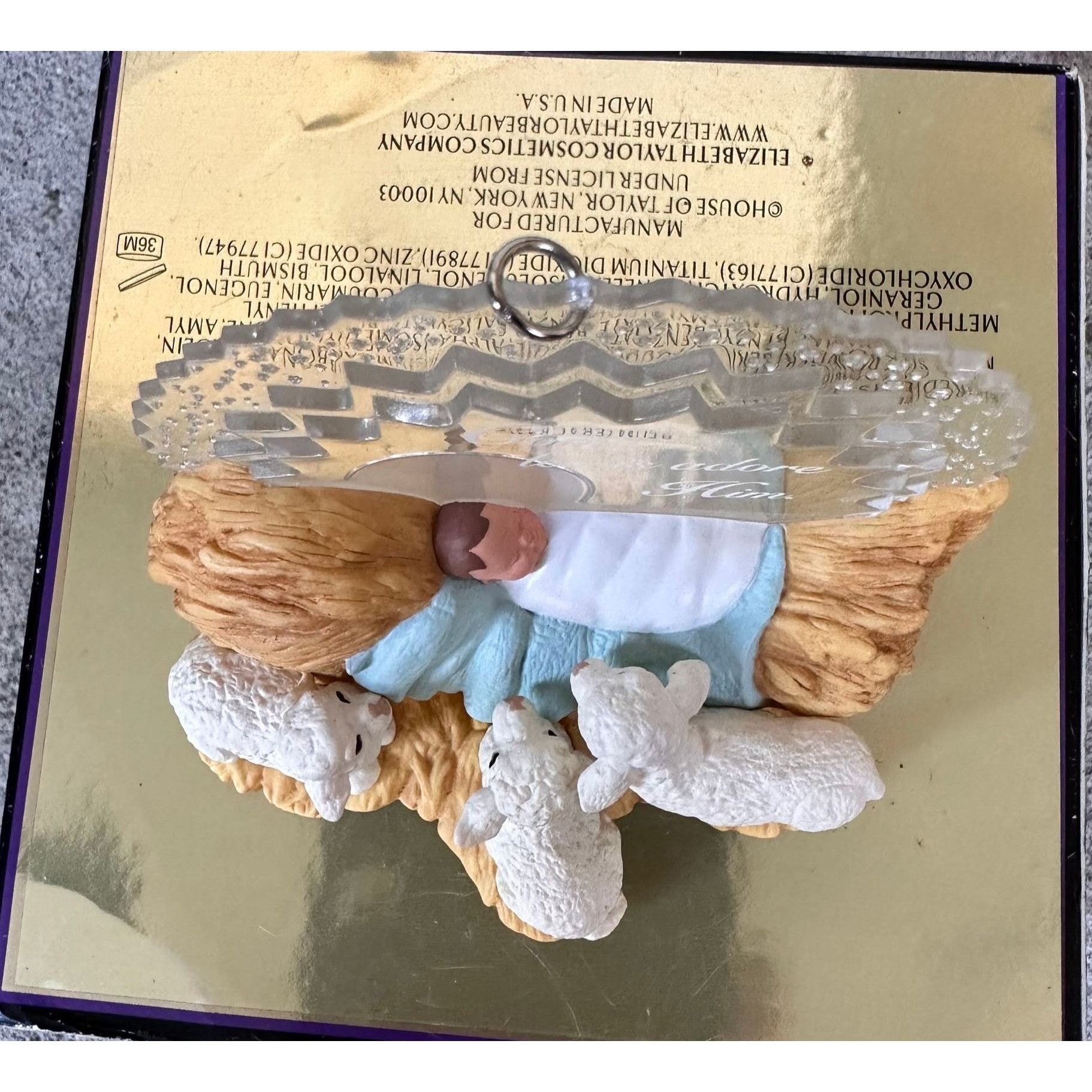 Vintage Hallmark Child of Wonder Christmas Ornament 1999 Manger Baby Size ONE SIZE - 6 Thumbnail