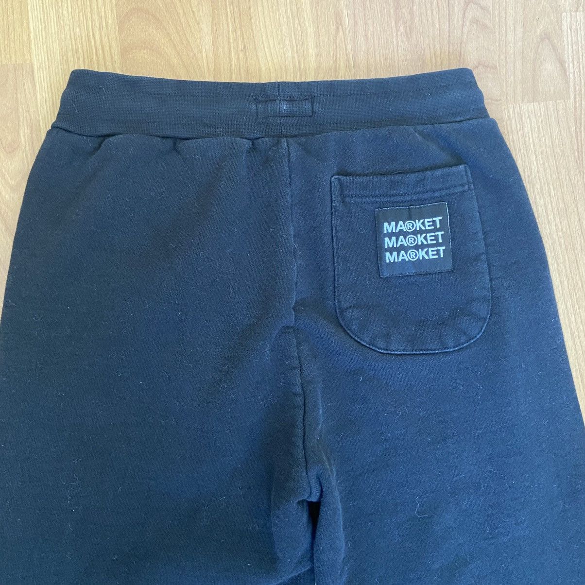 Market Market Black Drawstring Logo Sweatpants Men’s Medium Size US 32 / EU 48 - 3 Thumbnail
