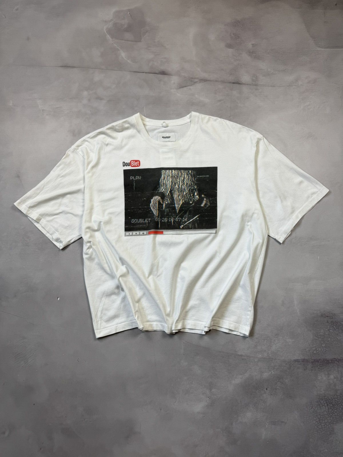 Doublet Fw18 Doublet Youtube Logo Oversized Tee(White/L) Size US L / EU 52-54 / 3 - 1 Thumbnail