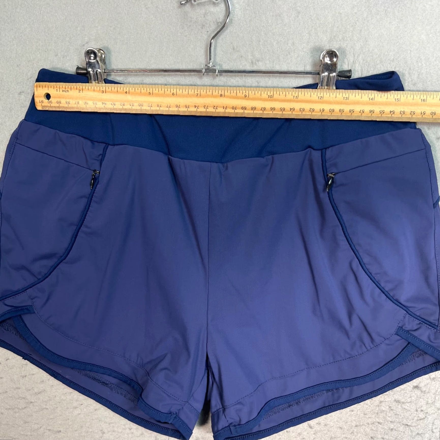 Vintage Fulbelle Womens Large Blue Athletic Running Shorts Golf Tennis Gym Size 36" / US 14 / IT 50 - 6 Thumbnail
