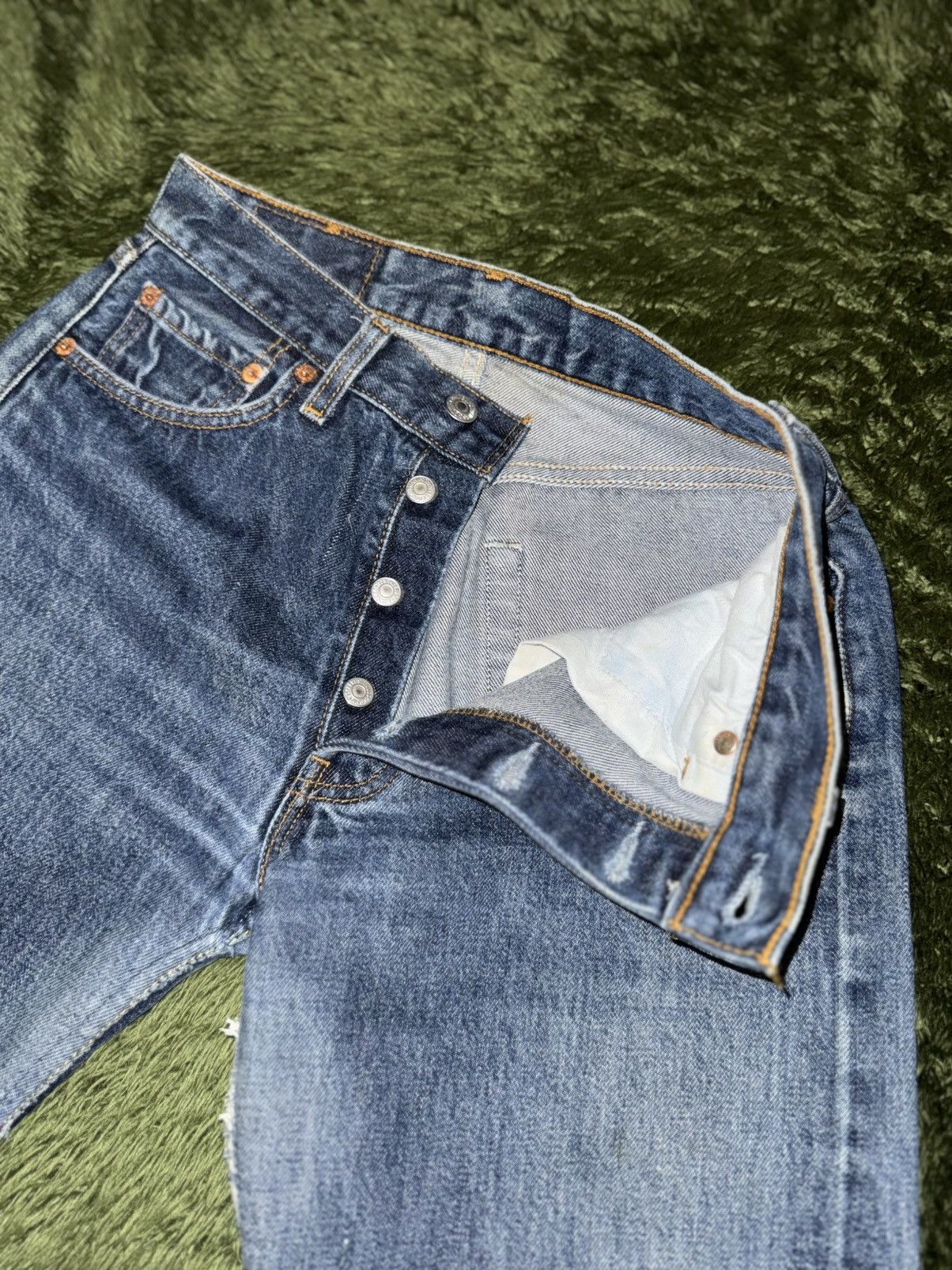 Levi's [W29/L34] Levi’s 501 Europe Vintage Wash Denim Pants Indigo Size US 29 - 3 Thumbnail