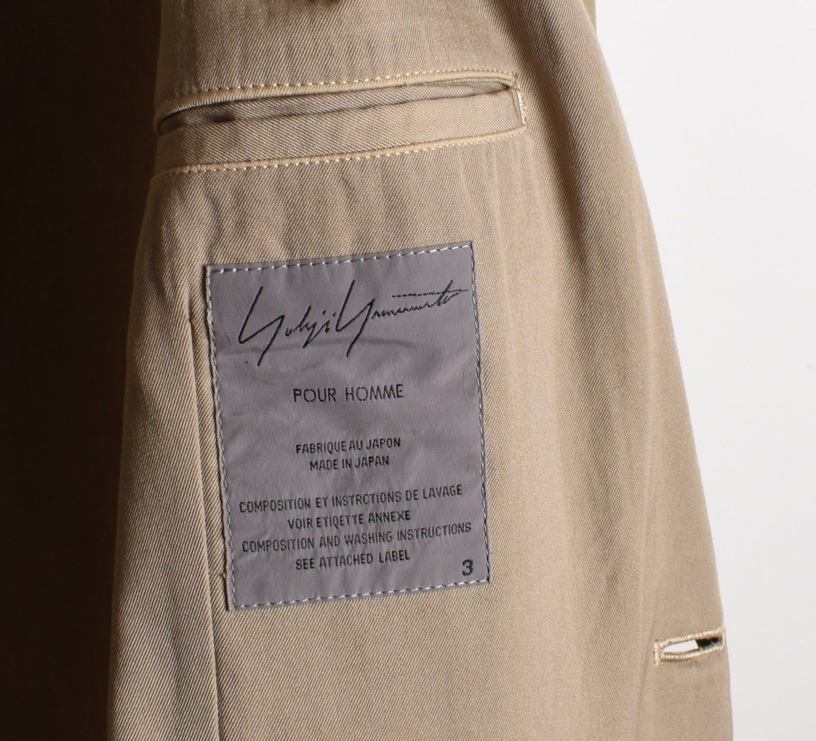 Yohji Yamamoto Yohji Yamamoto Pour Homme Men Coat Wide Sleeves Size Large Size US L / EU 52-54 / 3 - 11 Thumbnail