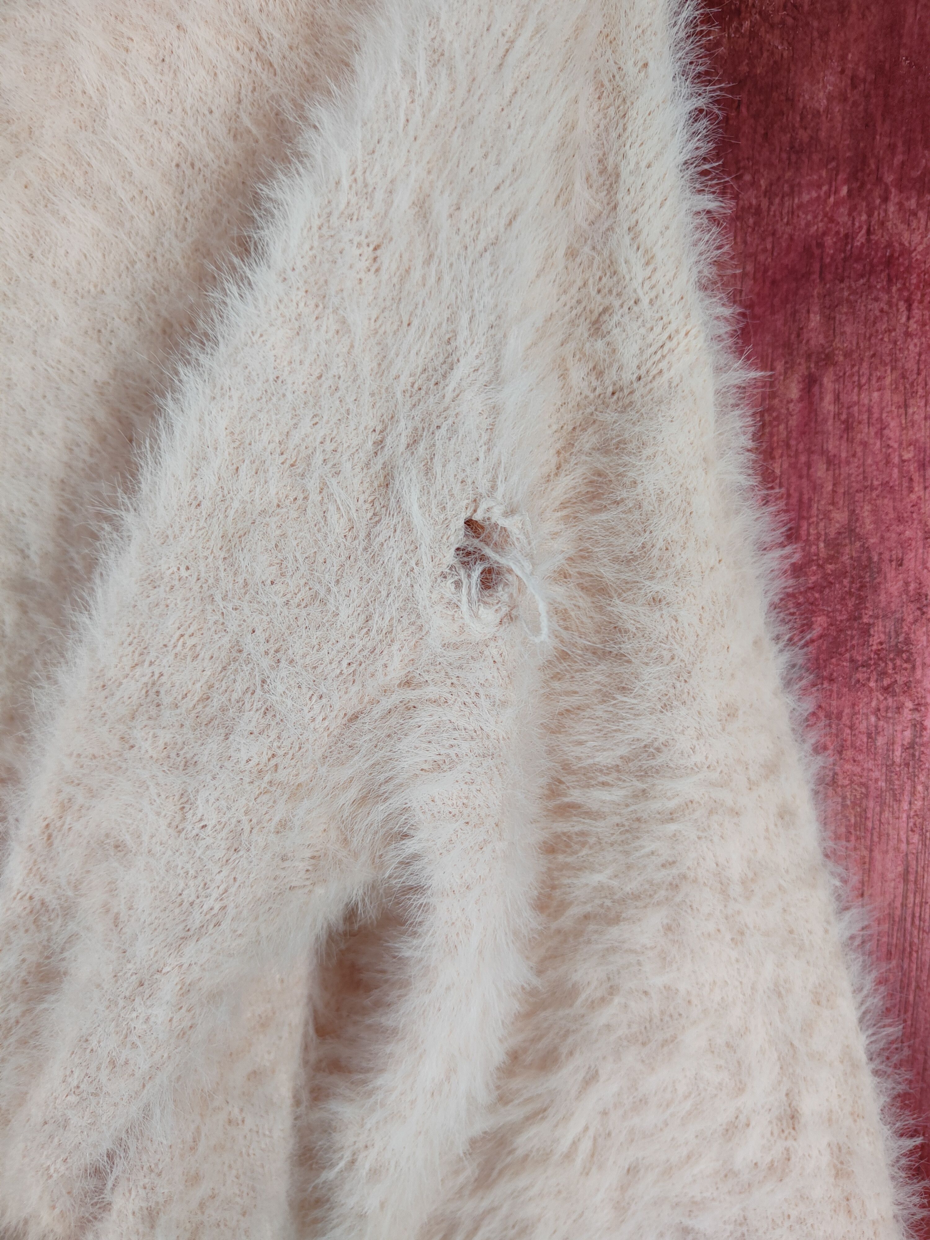 Homespun Knitwear Pinky Orange Shag Shaggy Fur Mohair Knitwear #S2108 Size M / US 6-8 / IT 42-44 - 8 Thumbnail