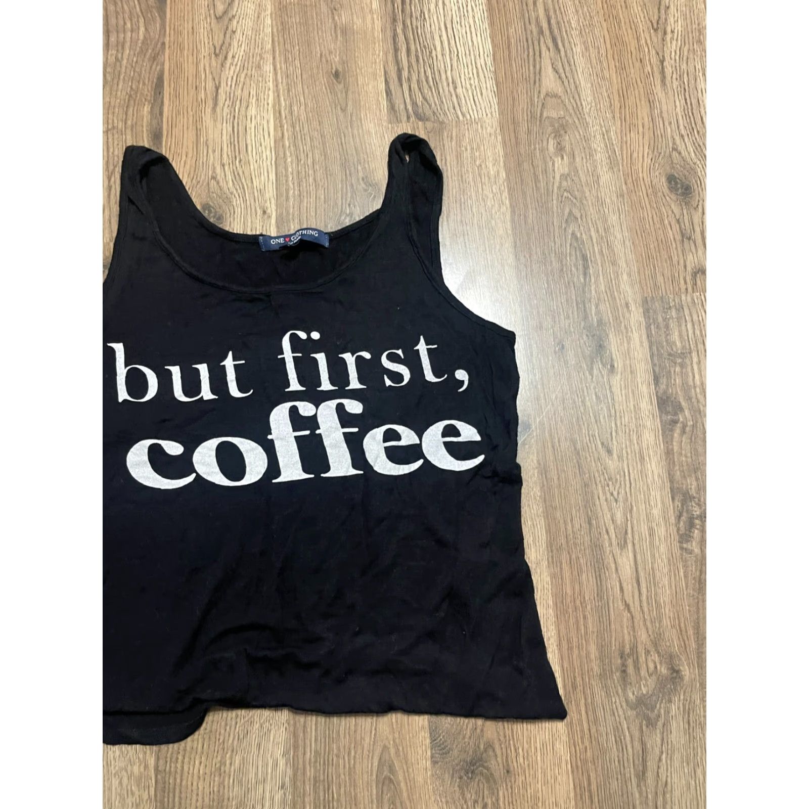 Acme Clothing One Clothing Tank Top Womens Medium Black But First Coffee Tank Size M / US 6-8 / IT 42-44 - 4 Thumbnail