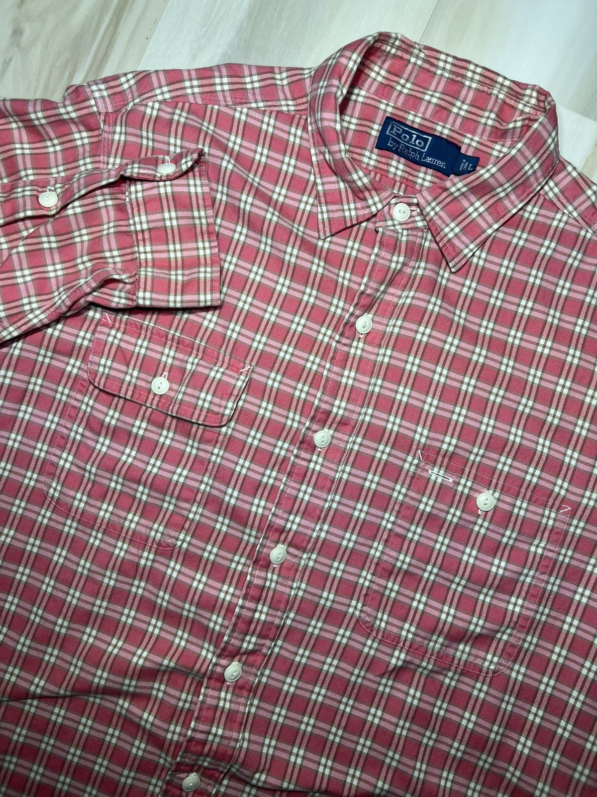 Polo Ralph Lauren Polo Ralph Lauren Shirt Mens Sz L Pink Plaid Soft Flannel Size US L / EU 52-54 / 3 - 1 Thumbnail