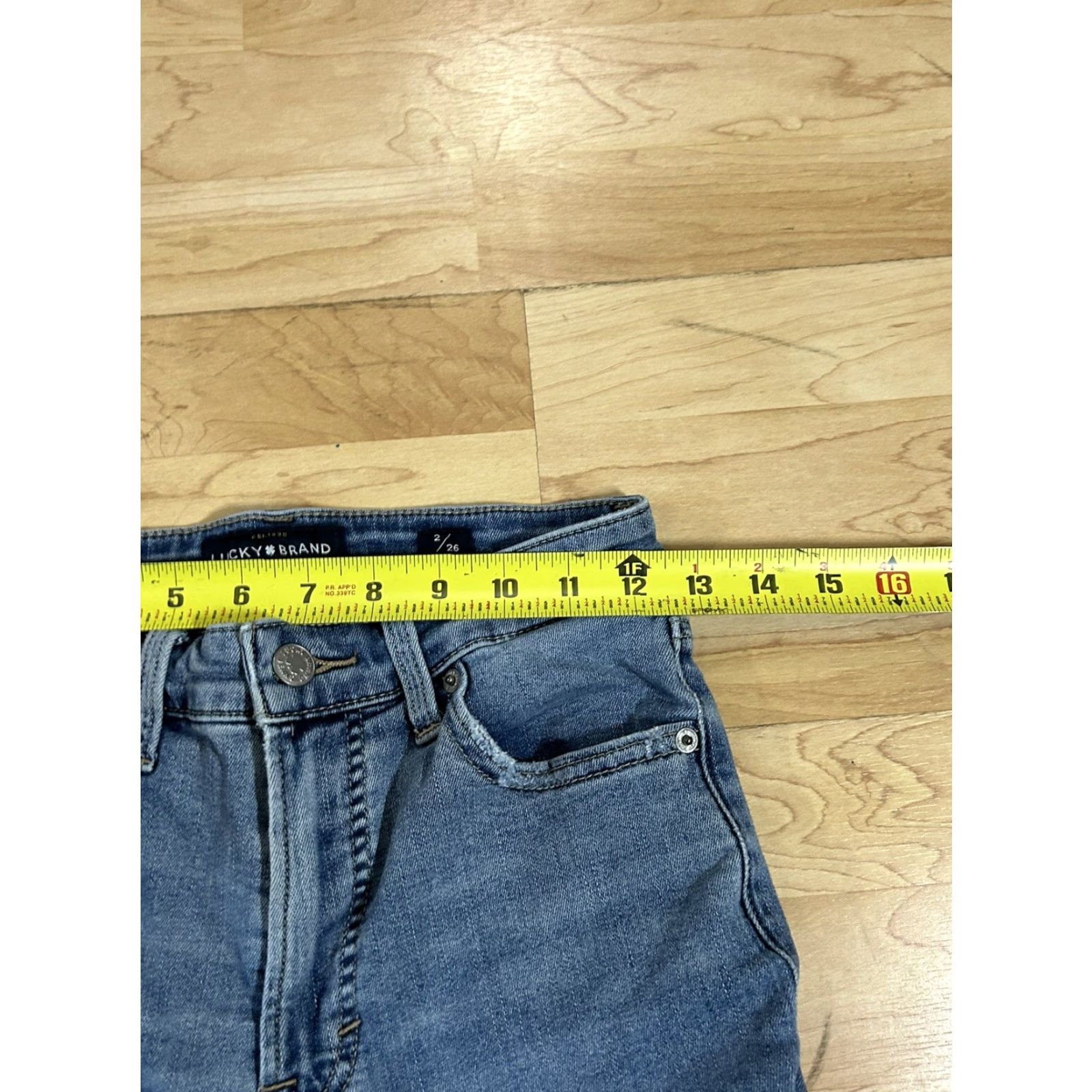Lucky Brand Lucky Brand Bridgette Skinny Jeans Womens Blue Denim Size 2/26 Ankle Distressed Medium Rise Mid 8.5-10.5" Cotton Polyester Spandex Regular Size ONE SIZE - 4 Thumbnail