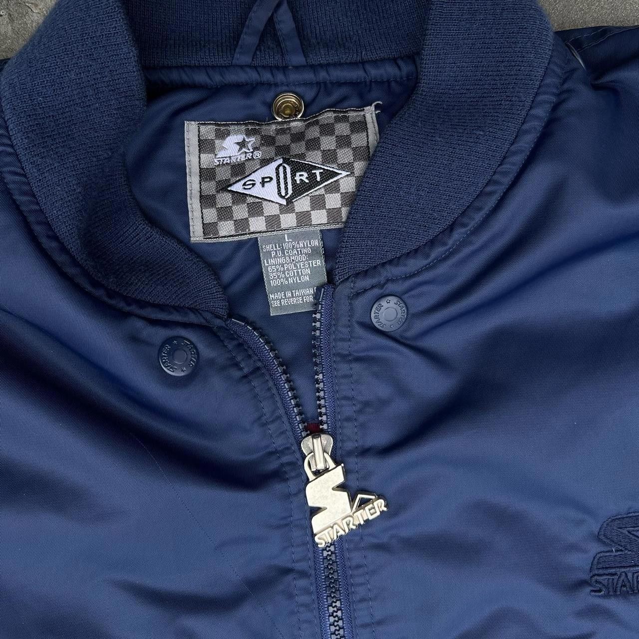 Starter Vintage 90s Starter Dark Blue Lined Bomber Size US L / EU 52-54 / 3 - 3 Thumbnail