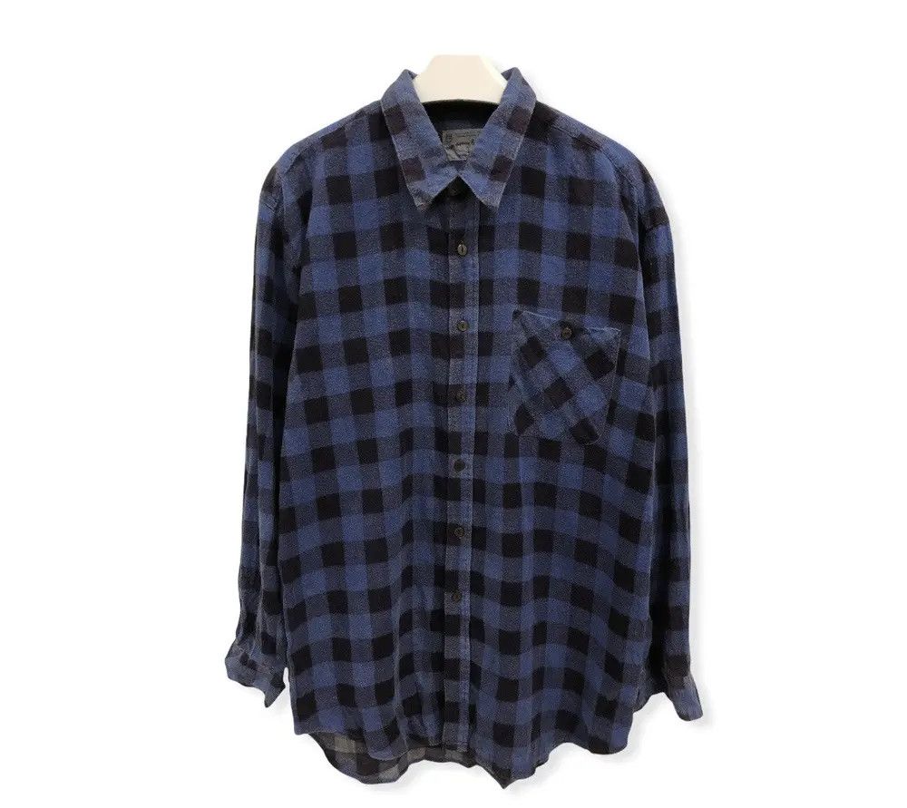 Flannel × Vintage Vintage Hank Homme Plaid Tartan Flannel Shirt 👕 Size US M / EU 48-50 / 2 - 1 Thumbnail
