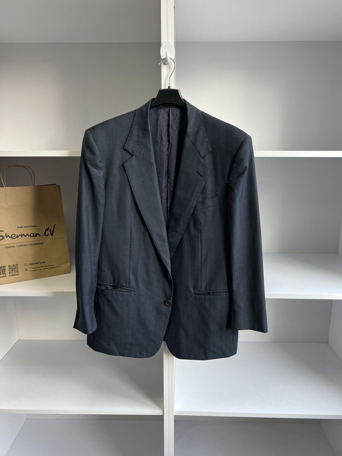 Designer × Ermenegildo Zegna × Vintage Vintage Ermenegildo Zegna Navy Luxury Old Money Style Blazer Size 40L - 2 Thumbnail