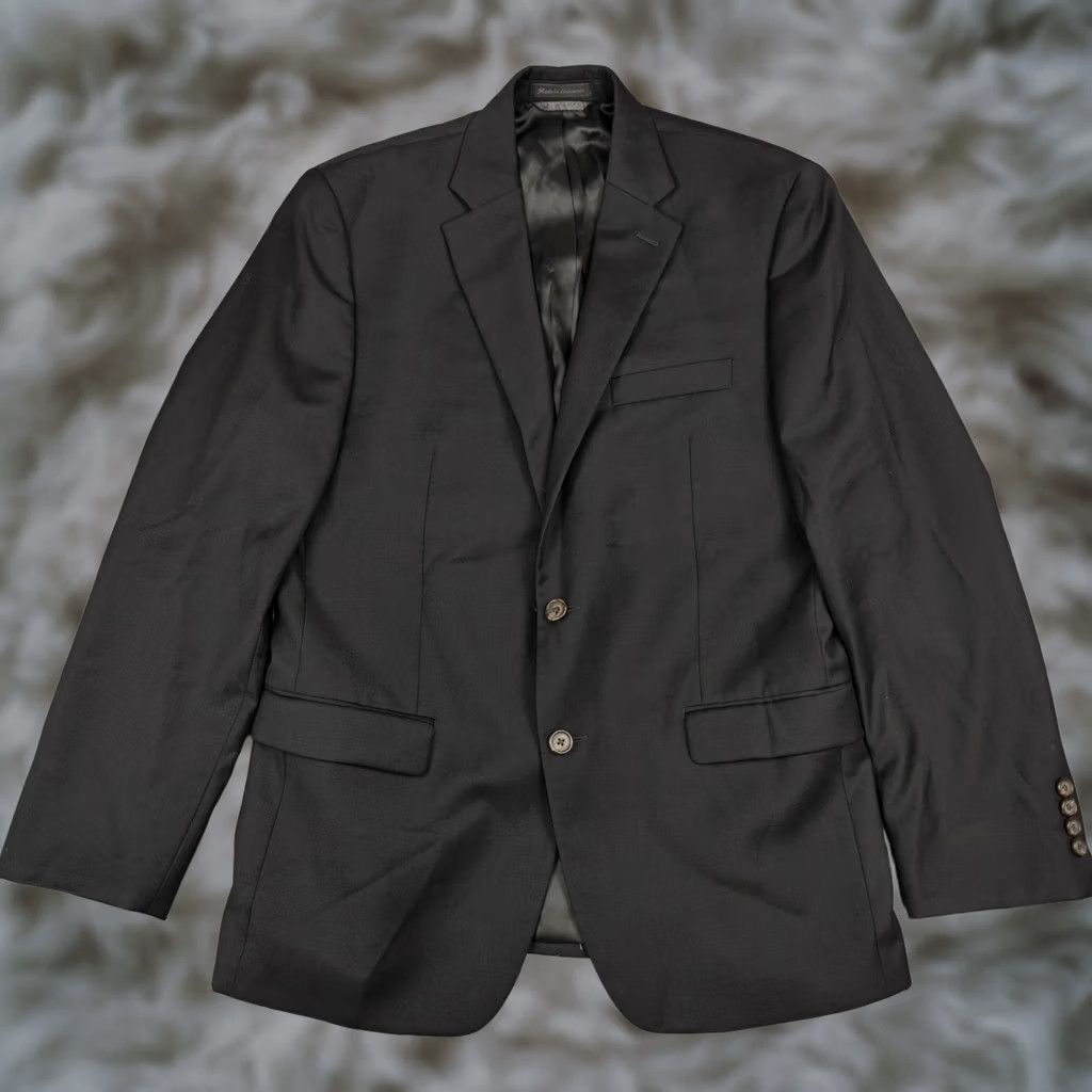 Ralph Lauren Lauren Ralph Lauren Mens 40R Black Wool Two Button Blazer Suit Jacket Lined Size 40R - 1 Thumbnail