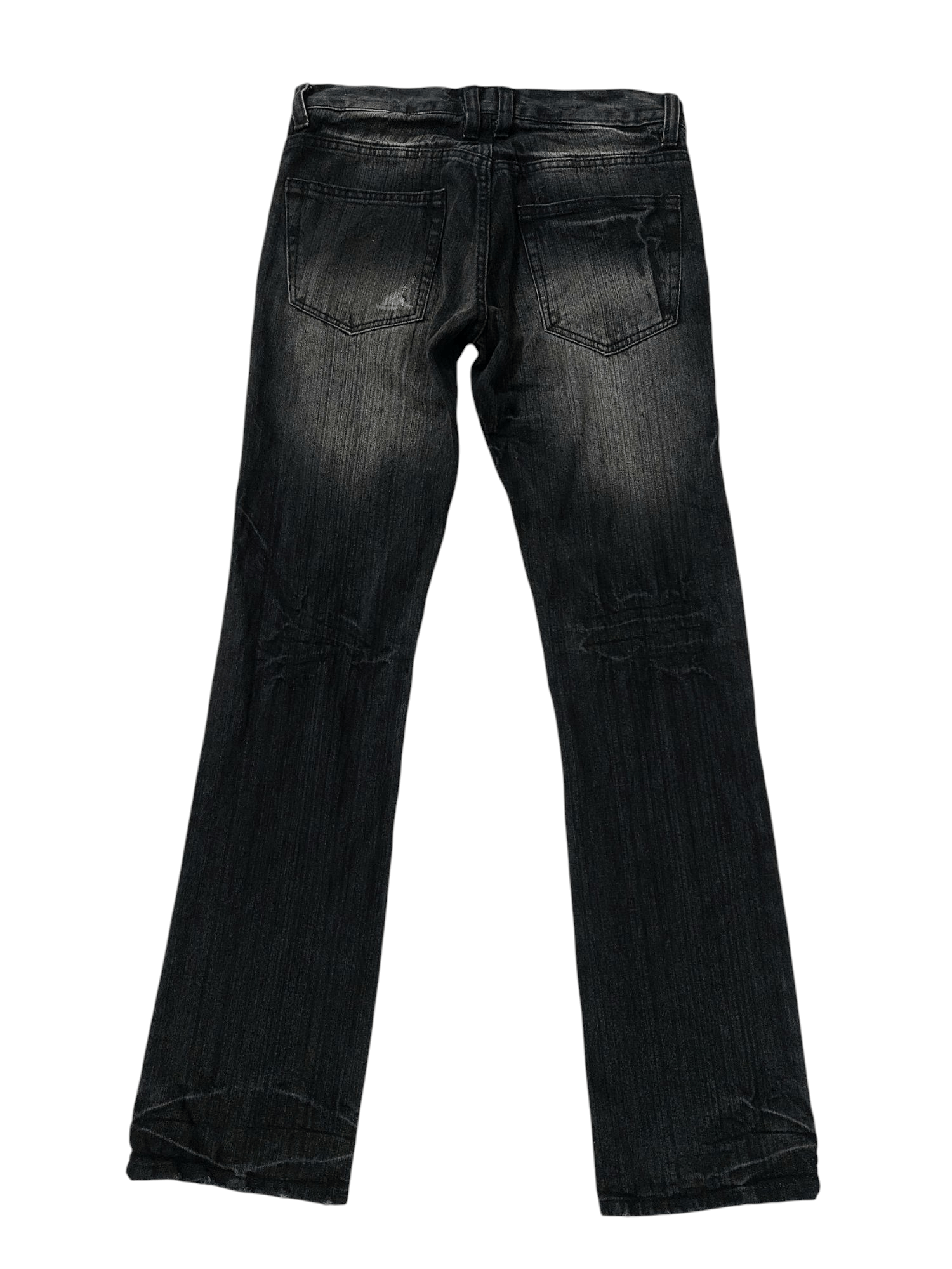 Grudged Limited Ripped Stitch Flare Denim