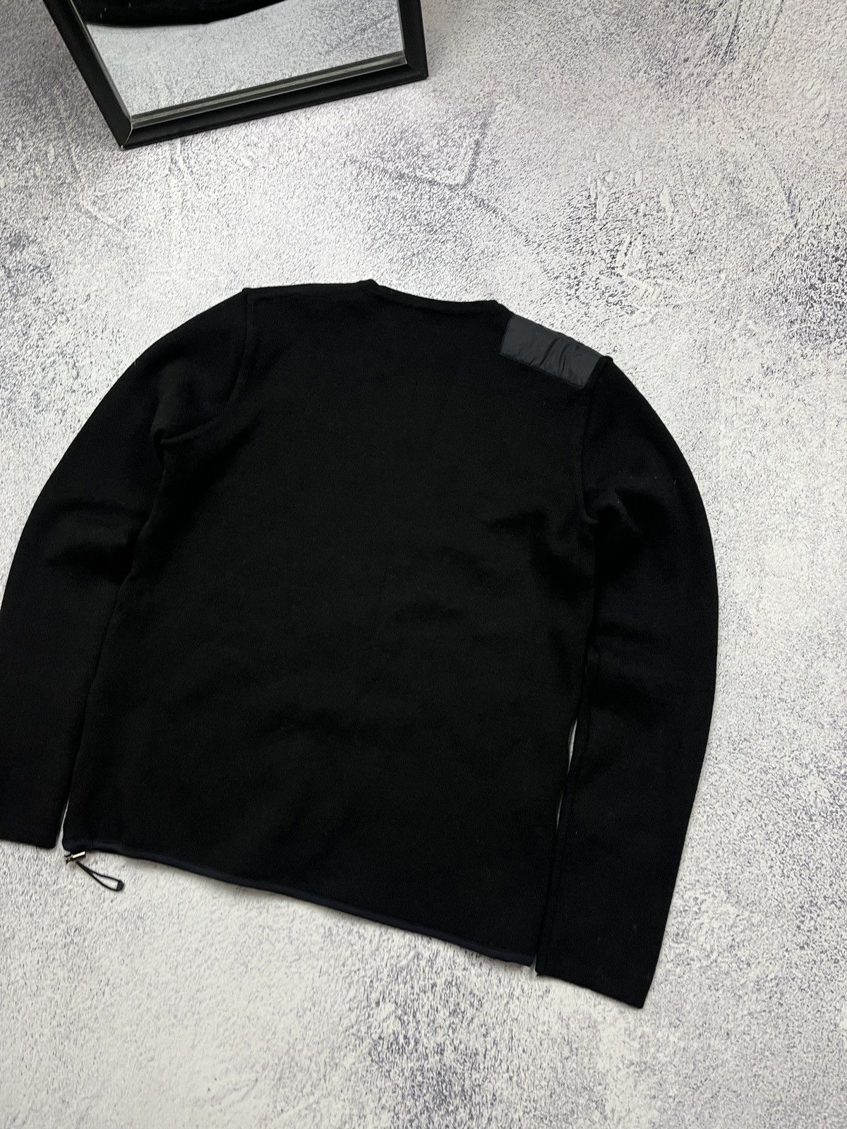 Prada Vintage Archive Prada Nylon Detail Wool Red Tab Knit Sweater Size US M / EU 48-50 / 2 - 11 Thumbnail
