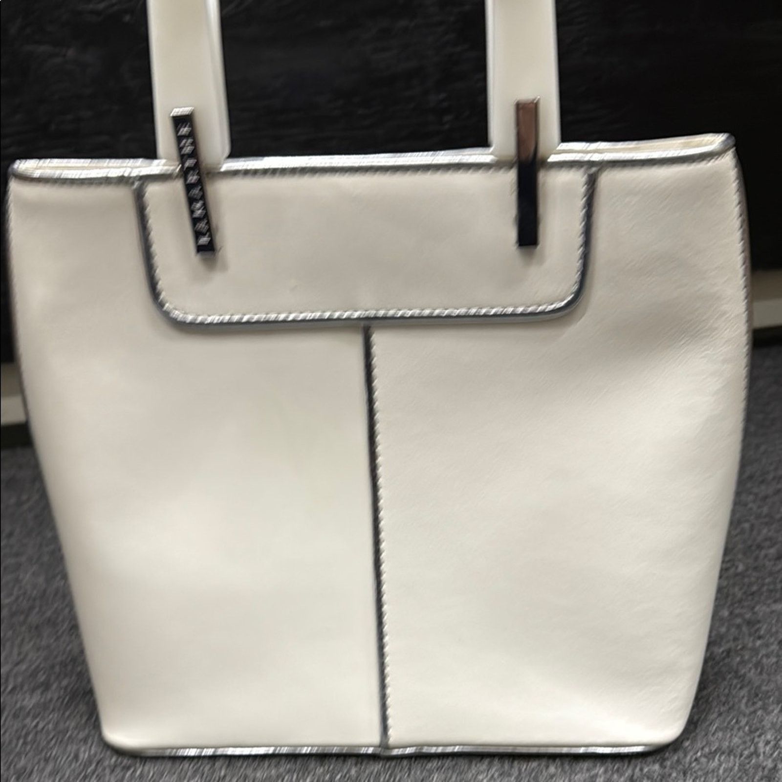 Other NWT LAMARTHE White Women's Top Handle Tote Bag Size ONE SIZE - 5 Thumbnail