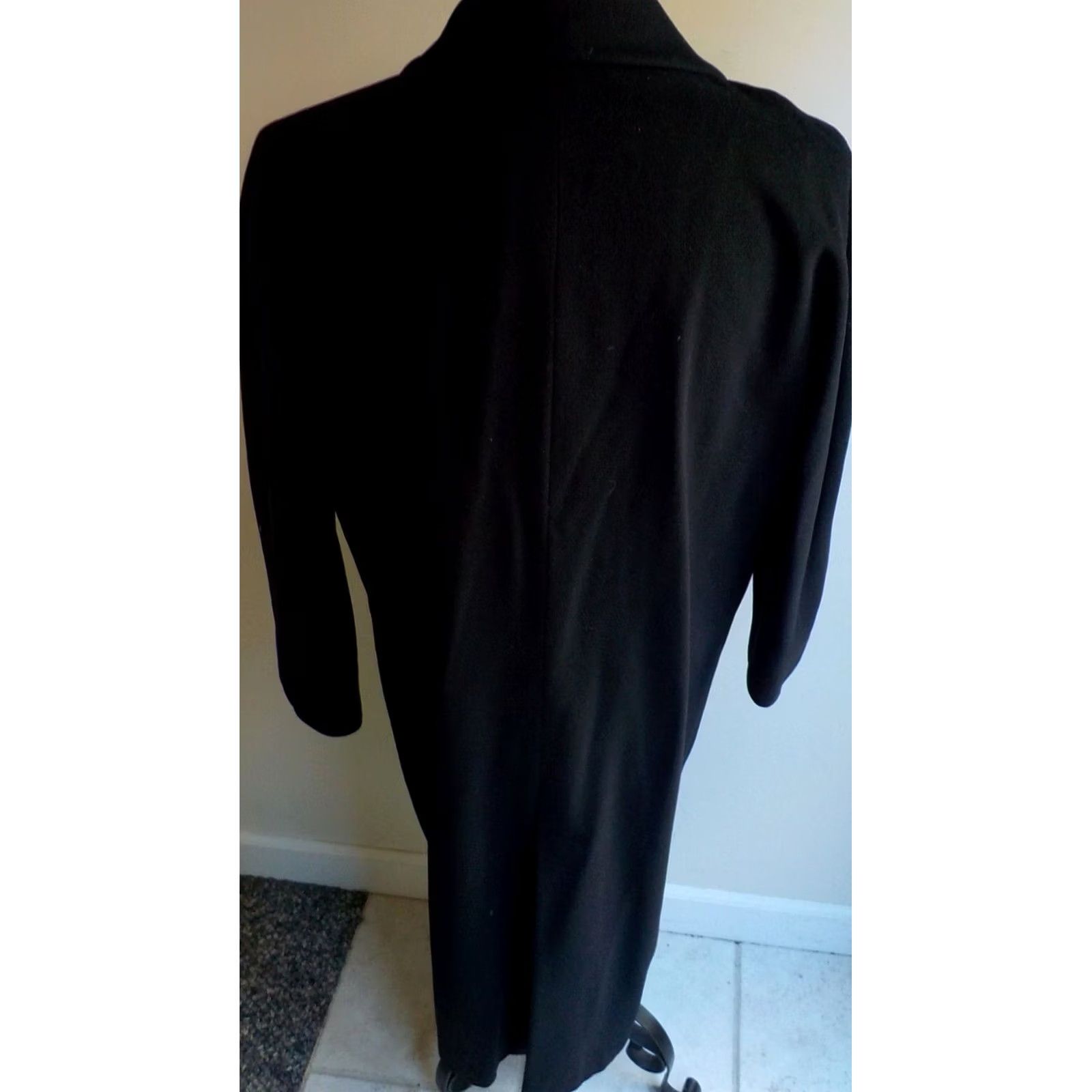 Doublet VINTAGE Riccardo Piacenza Pure Cashmere Long Double Breasted Coat Black 42-Made in Italy Women Overcoat Size 12 Size XL / US 12-14 / IT 48-50 - 4 Thumbnail