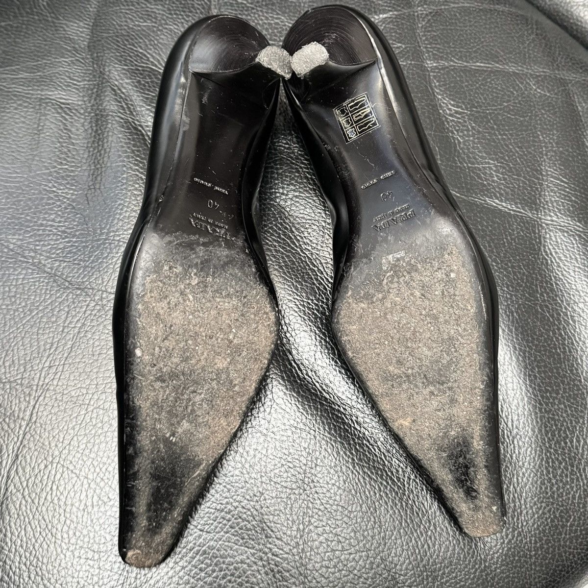 Prada Prada heels with elongated pointed toes and metal toe Size US 10 / IT 40 - 4 Thumbnail