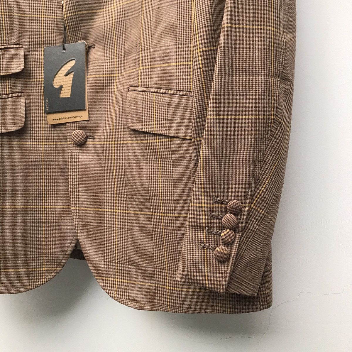 Gabicci × Lambretta Gabicci Italy Vintage Mens Checked Tailored Jacket Button Up Size 40R - 4 Thumbnail
