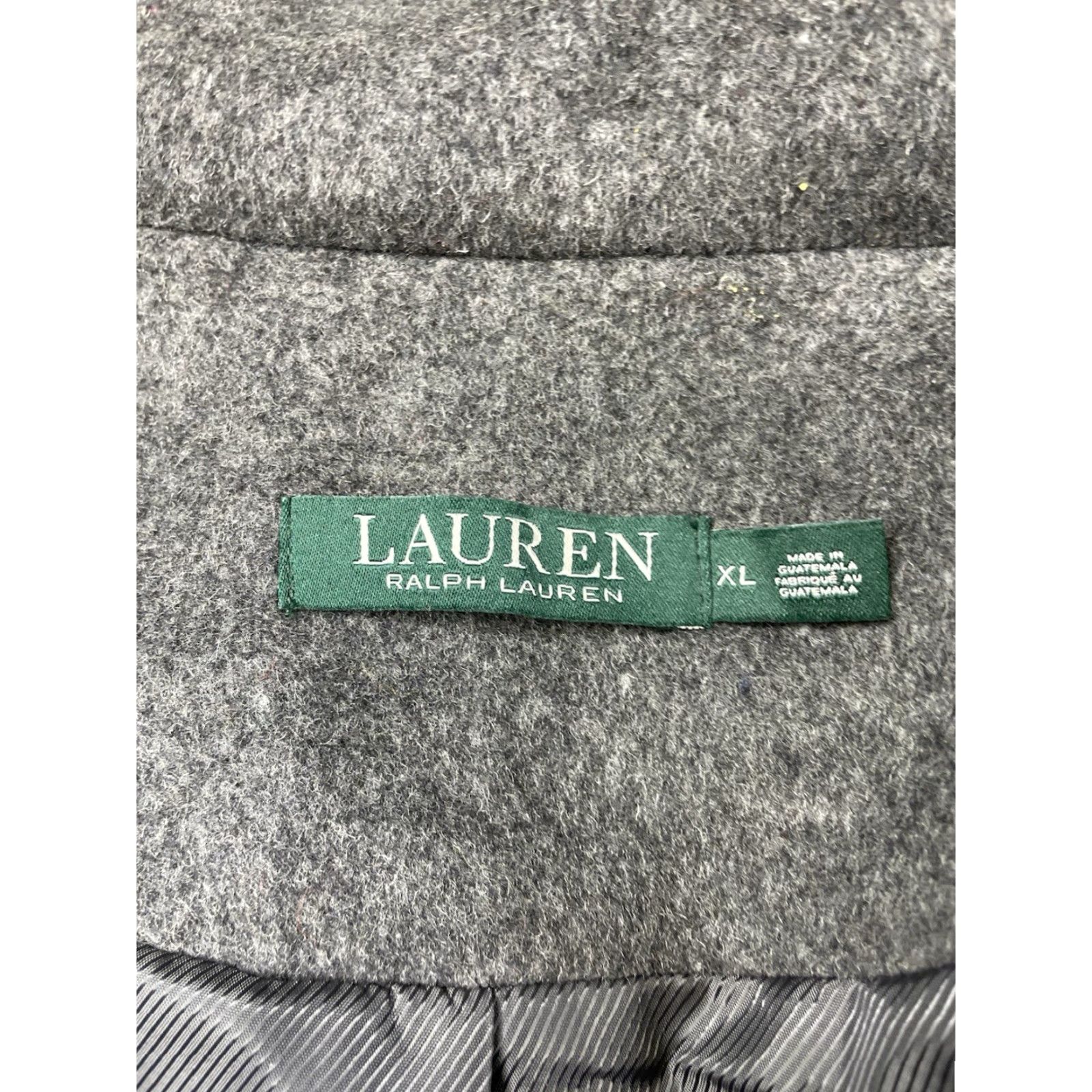 Ralph Lauren VINTAGE Lauren by Ralph Lauren Women's Hooded Pea Coat Jacket Charcoal XL Size XL / US 12-14 / IT 48-50 - 2 Thumbnail